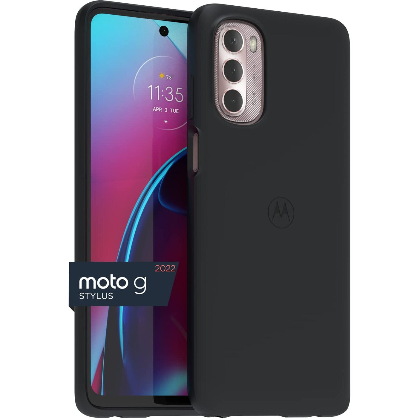Motorola Moto G Stylus (2022) Protective Case- Precision Fit, Stylish Shock Absorbing Phone Cases - Black [Not For 2022 G Stylus 5G Version]