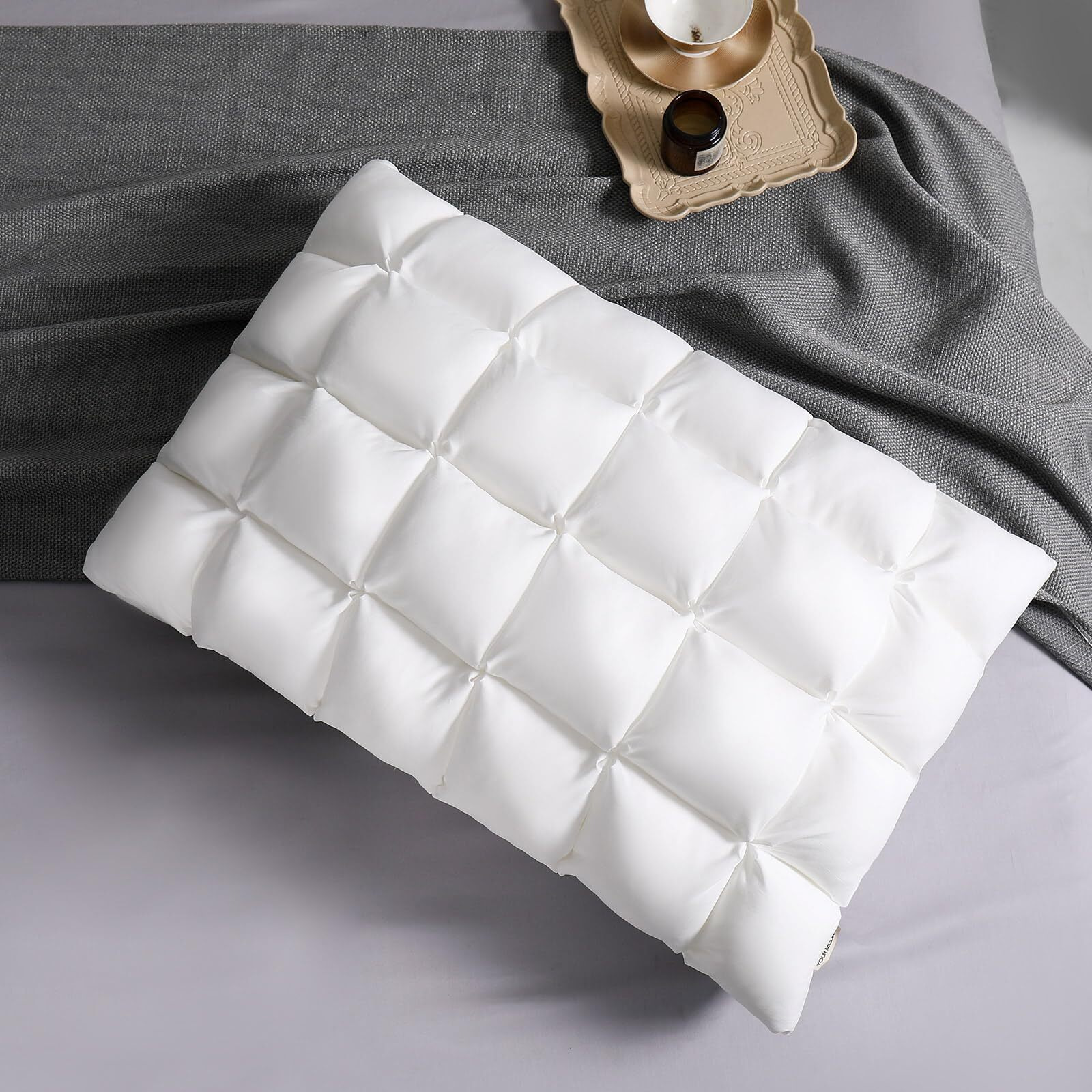 Your Moon Soft Pillows King Size For Sleeping, Support Bed Pillows, Fluffy Down Alternative Pillow, Luxury Hotel Gel King Pillows For Side Sleeping (White)