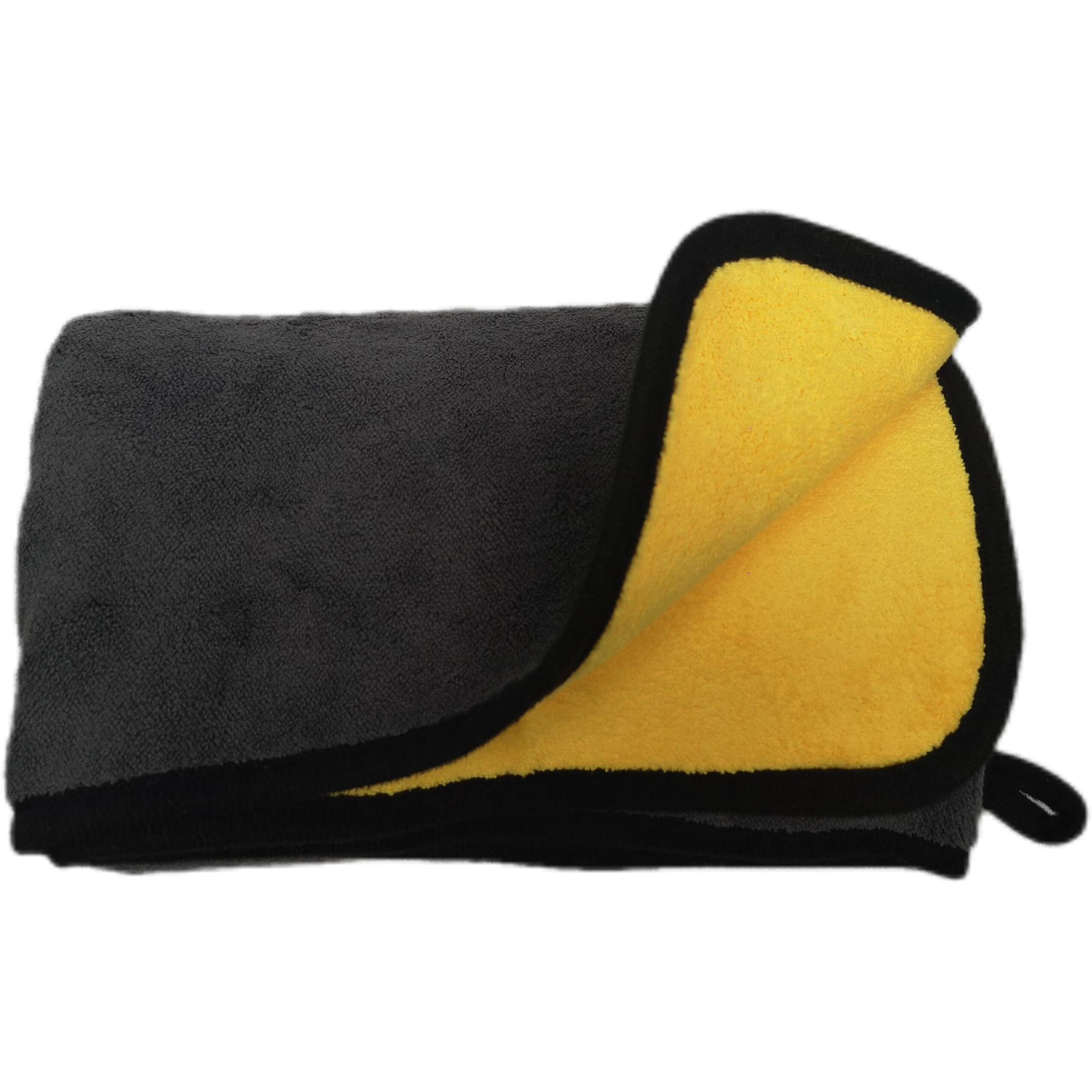 Large Microfiber Drying Towel For Car, Great Thick Soft Plush Towels, 36 X 24Inches 800Gsm Thickness, Quality, Washable, Absorbency No Scratch Lint Free Drying Towel (36 X 24Inches,Grey-Yellow,1Pack)