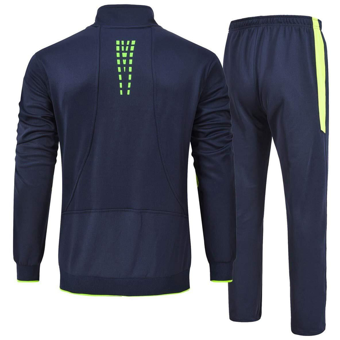 Rdruko Men's Jogging Suit 2 Piece Sportwear Sweat Suit Sets(Blue Green, Us L)