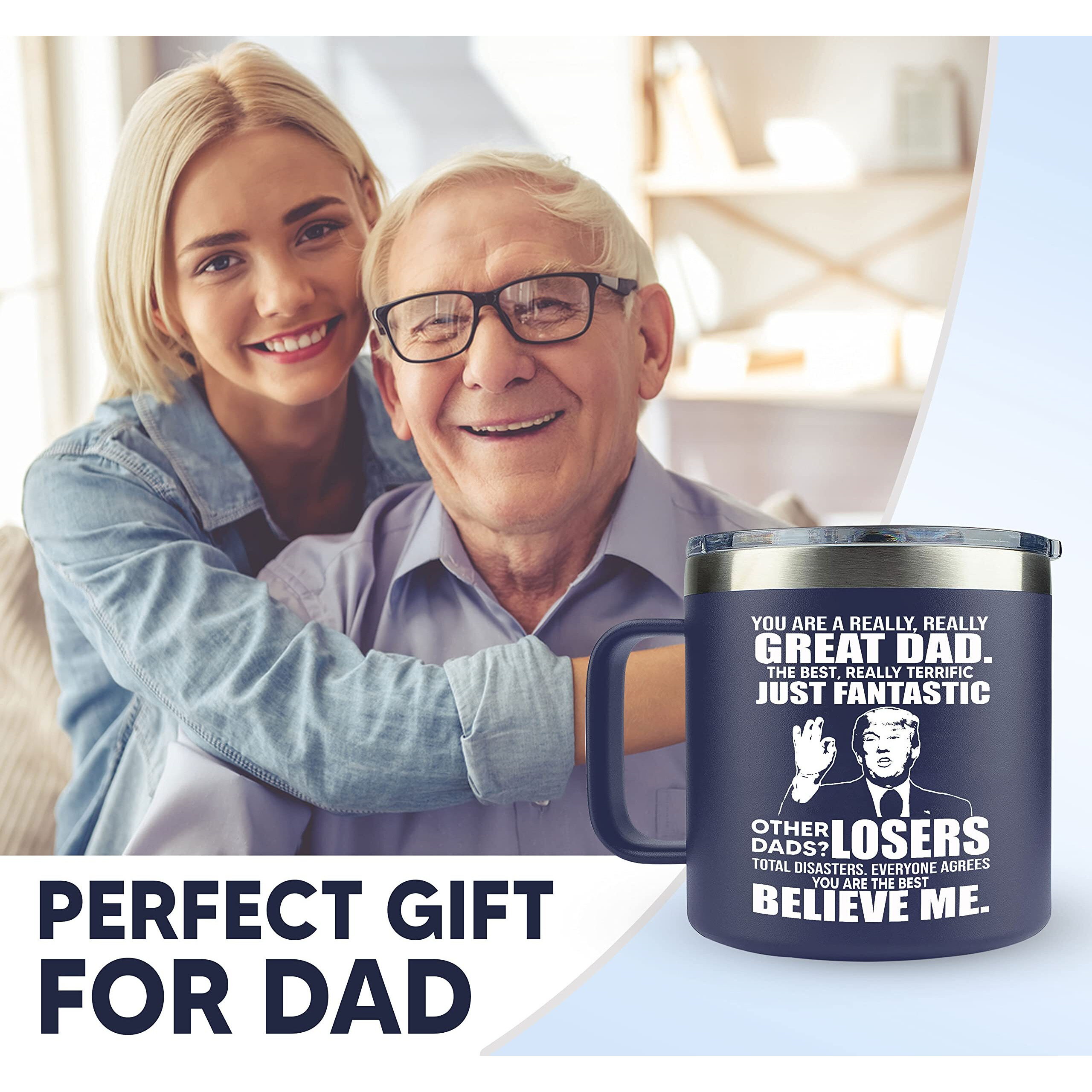 Gifts For Dad From Daughter, Son - Dad Gifts From Daughter, Son - Dad Birthday Gift, Birthday Gifts For Dad, Christmas Gifts For Dad, Dad Birthday Gifts Ideas, Funny Dad Gifts, Novelty Dad Mug 14Oz