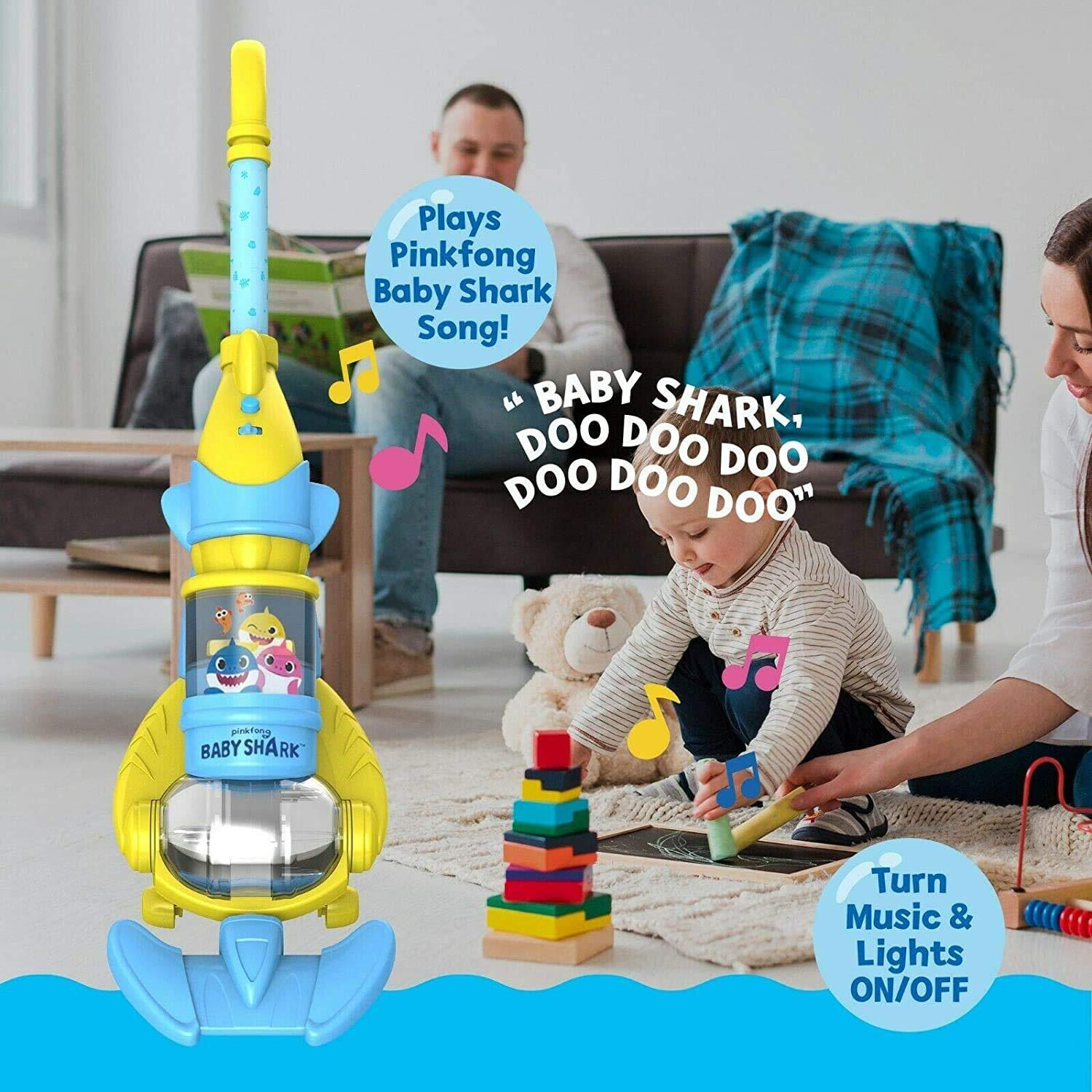 Core Innovations Pinkfong Baby Shark Kid's Toy Vacuum With Real Suction Power