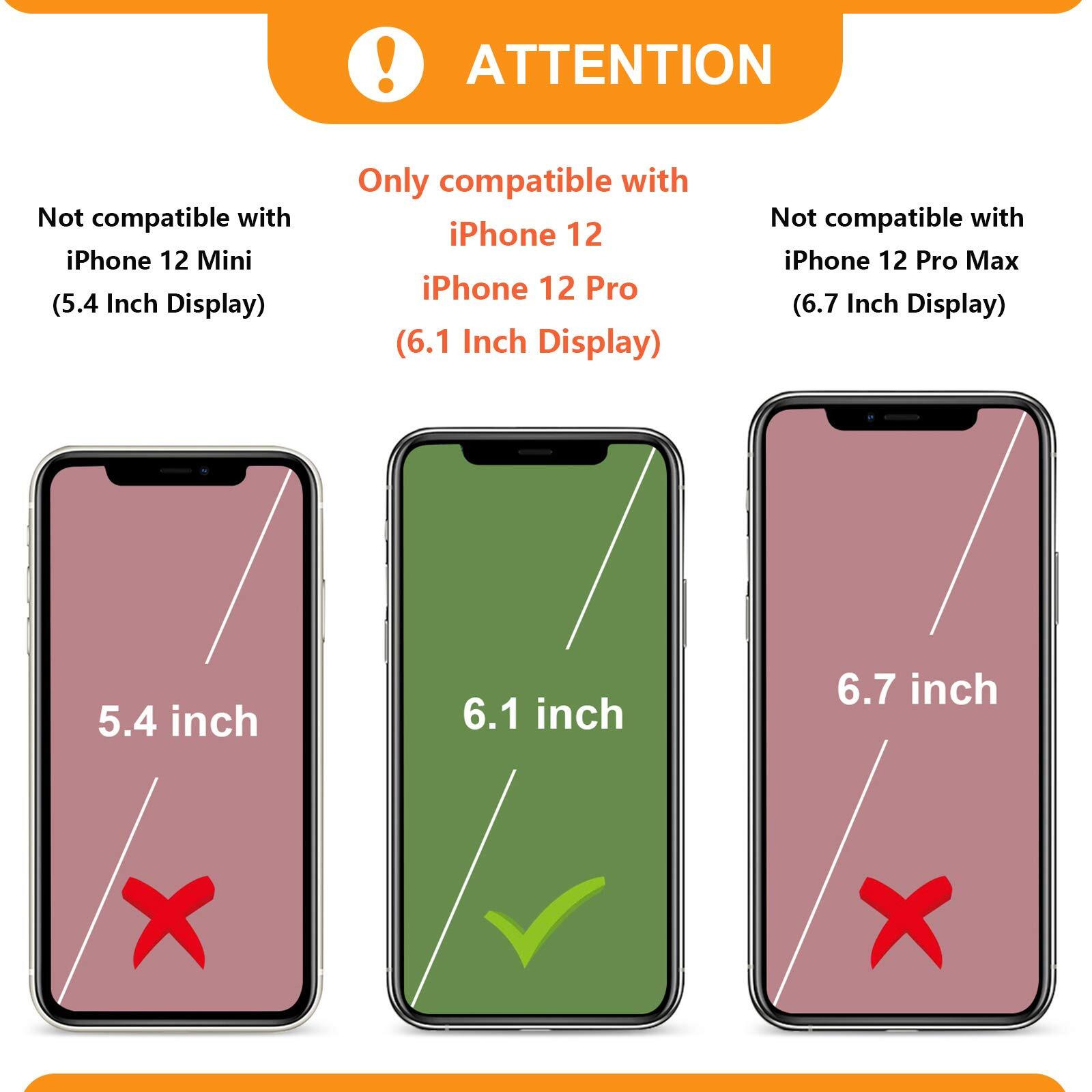 Bocasal Crossbody Wallet Case For Iphone 12/12 Pro, Rfid Blocking Leather Purse Case With Card Holder, Protective Handbag Flip Cover With Zipper Wrist Strap Lanyard For Women 5G 6.1 Inch (Mint Green)