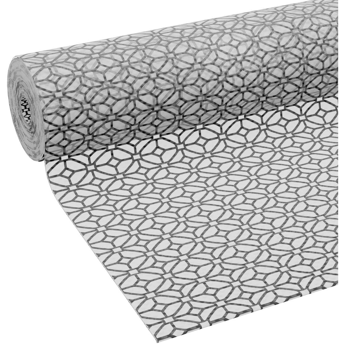 Duck Clear Classic Easyliner Brand Shelf Liner, Grey Geo, 20 In. X 12 Ft, Single Roll