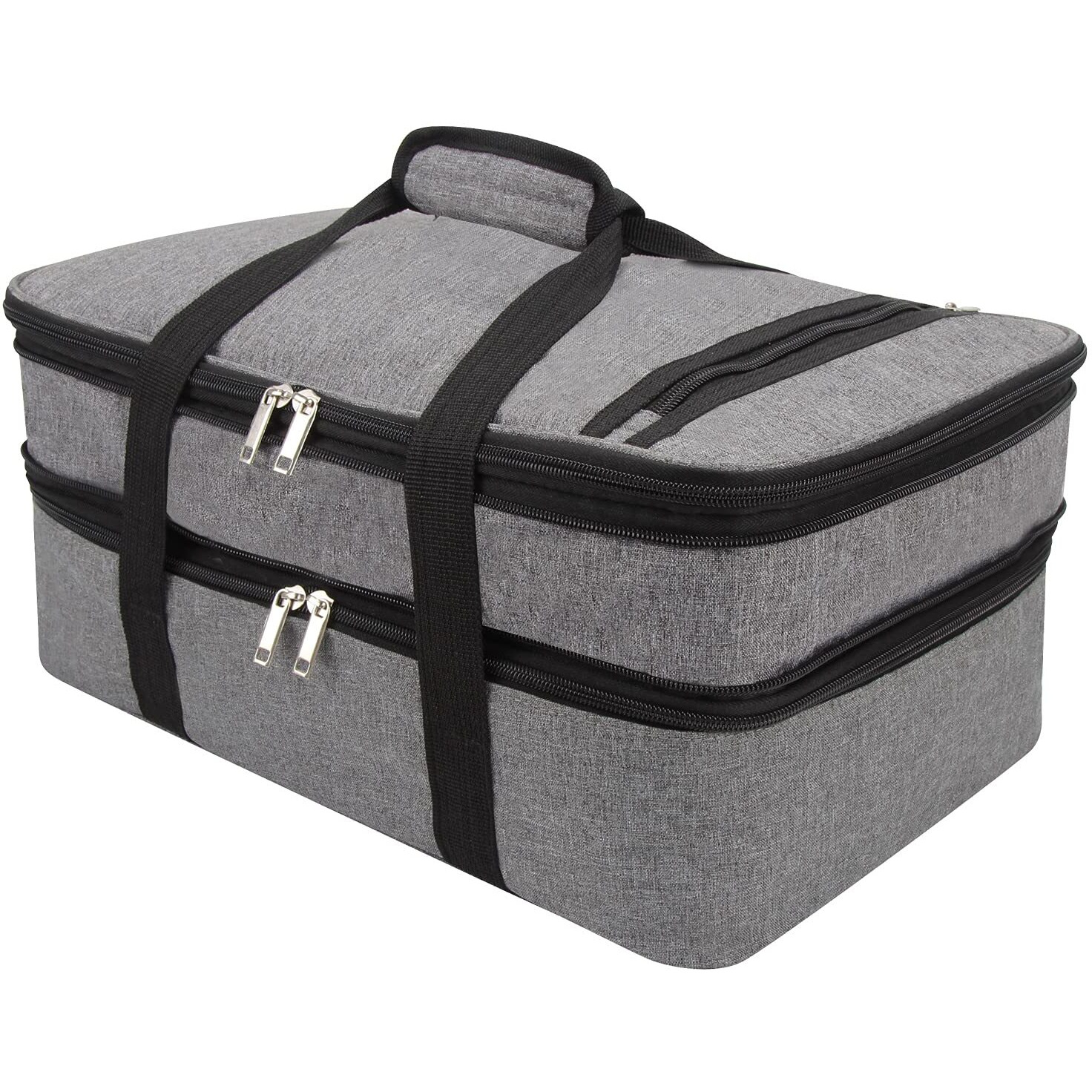 Fatolxx Insulated Casserole Dish Carrier Bag - Food Carriers For Hot Or Cold Travel Potluck Parties,Picnic,Cookouts,Beach (Grey)