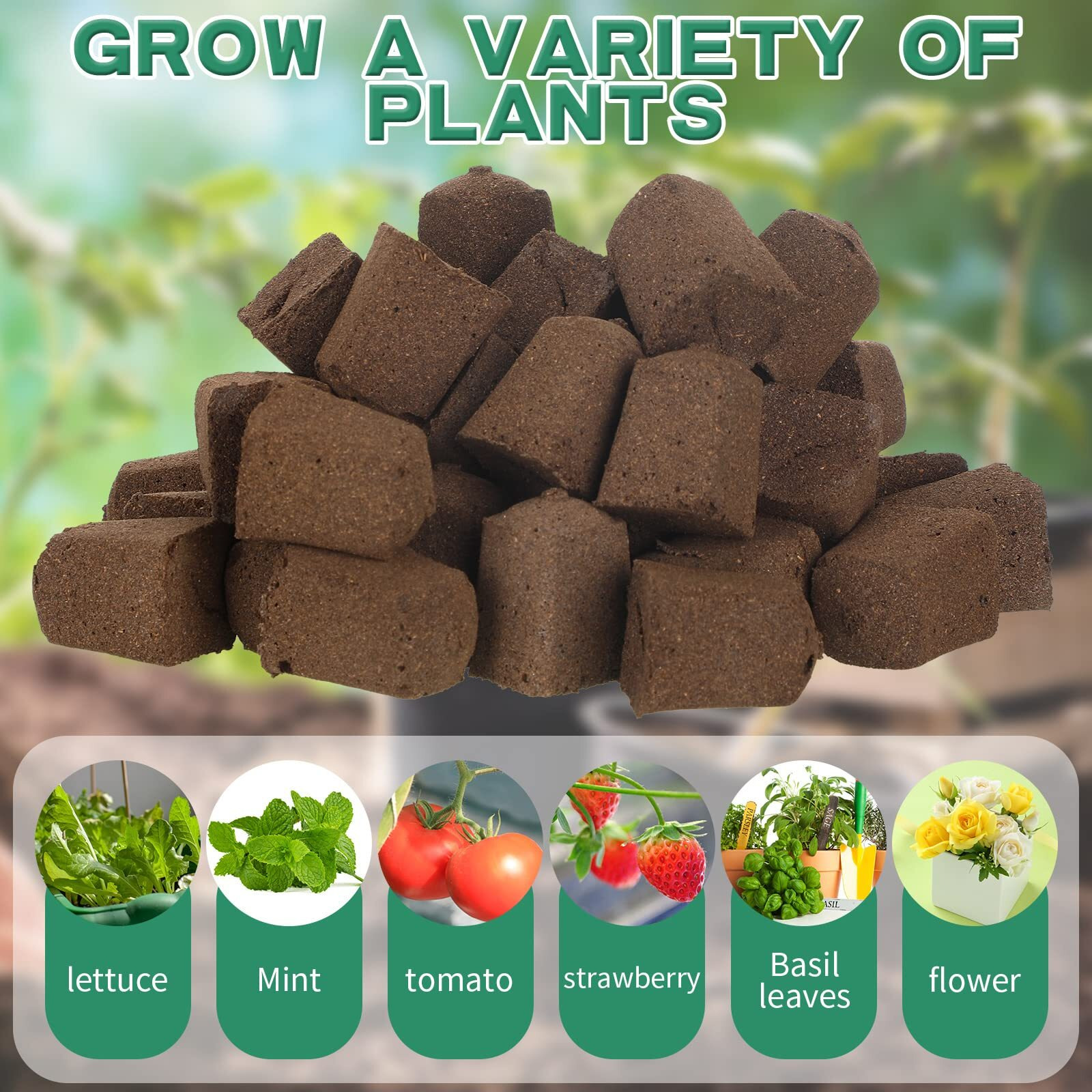 Amyhill Hydroponic Sponges Grow Starter Pods Organic Growth Sponge Starter Plugs For Plant Cloning Growing (100 Pieces)
