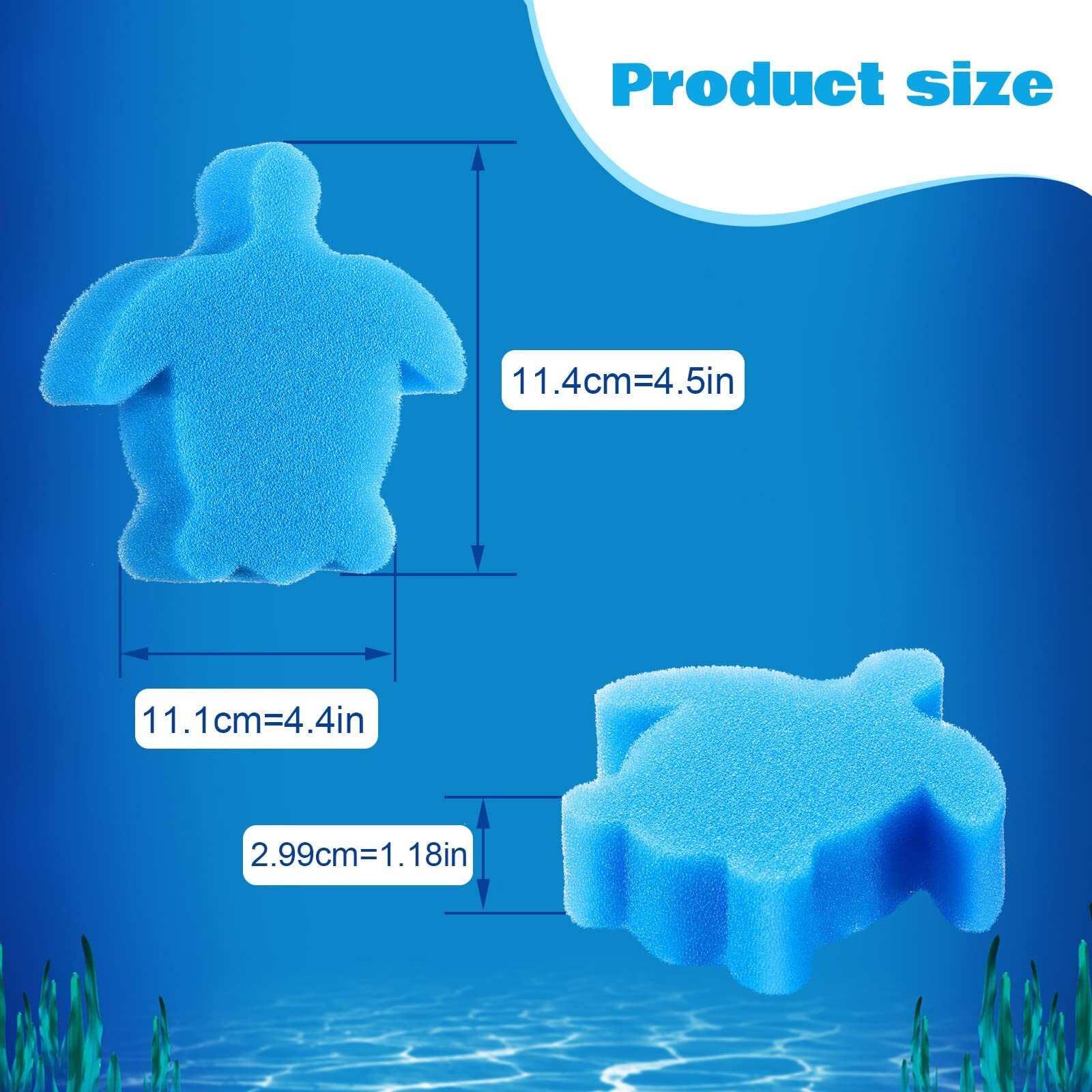 Patelai 40 Pcs Hot Tub Sponge Spa Cleaning Sponges For Hot Tub Oil Absorbing Sponge Cleaning Scum For Spa, Bathtub And Swimming Pool To Soak Up Oils Bathtub Accessories(Turtle Style)