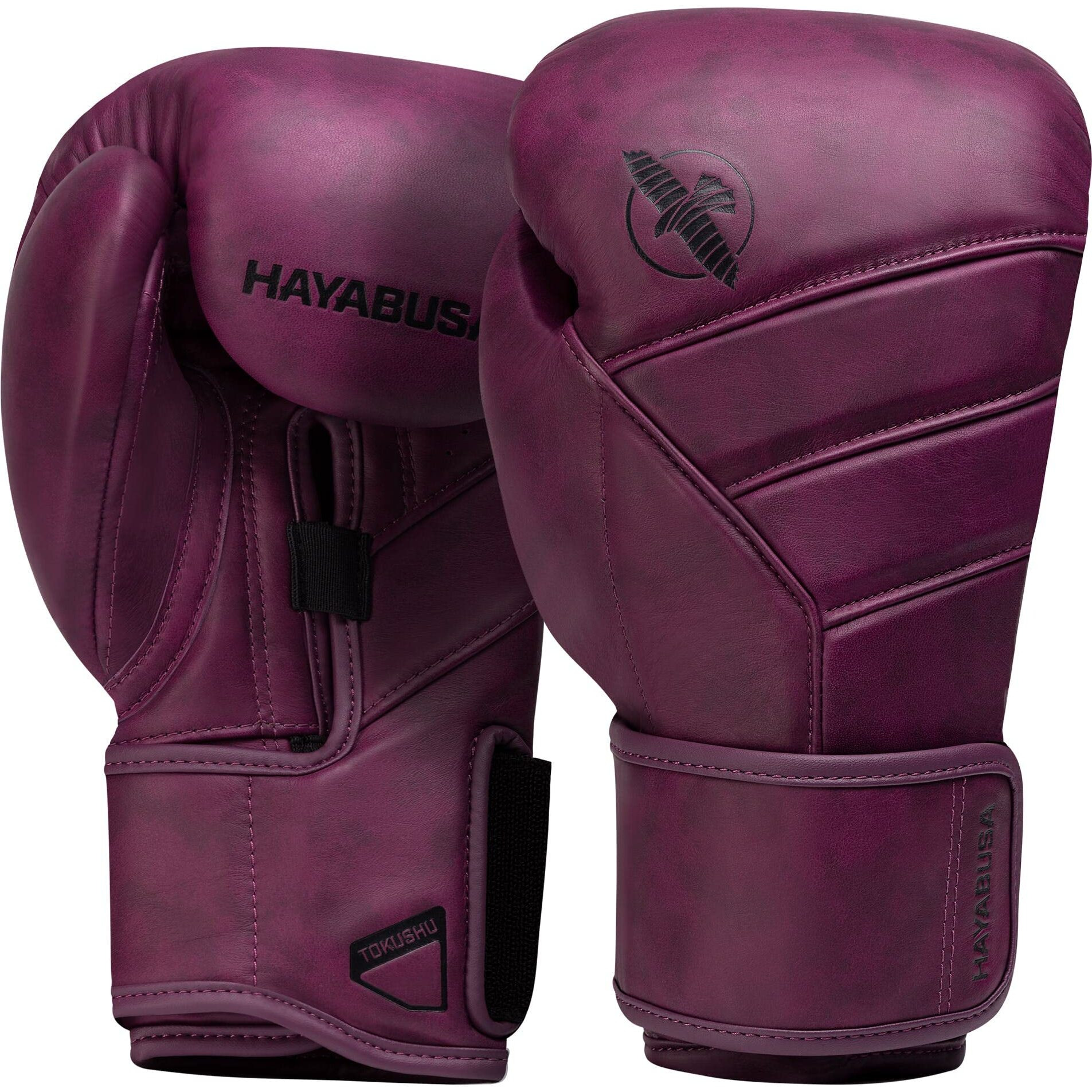 Hayabusa T3 Lx Leather Boxing Gloves Men And Women For Training Sparring Heavy Bag And Mitt Work - Wine, 16Oz