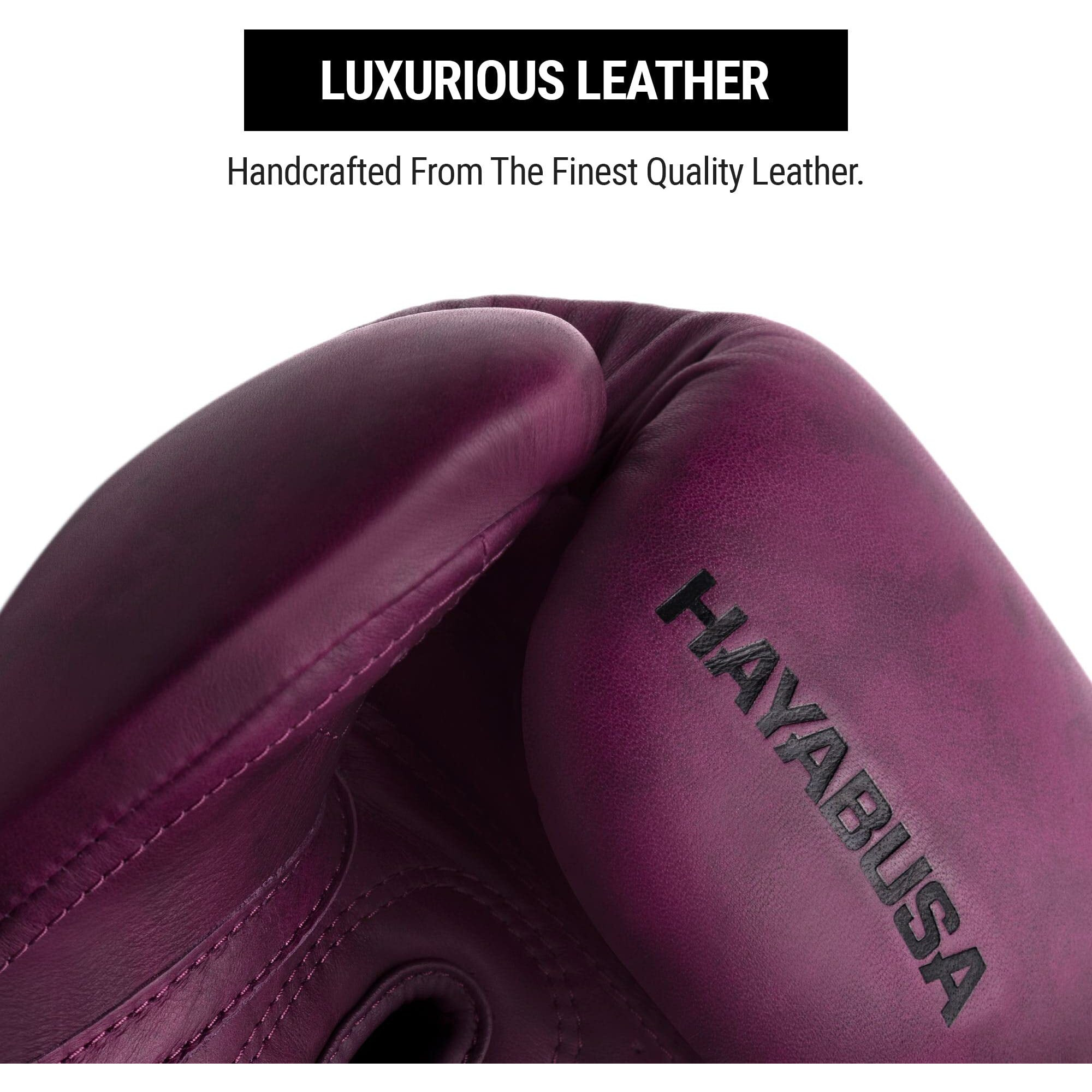 Hayabusa T3 Lx Leather Boxing Gloves Men And Women For Training Sparring Heavy Bag And Mitt Work - Wine, 16Oz