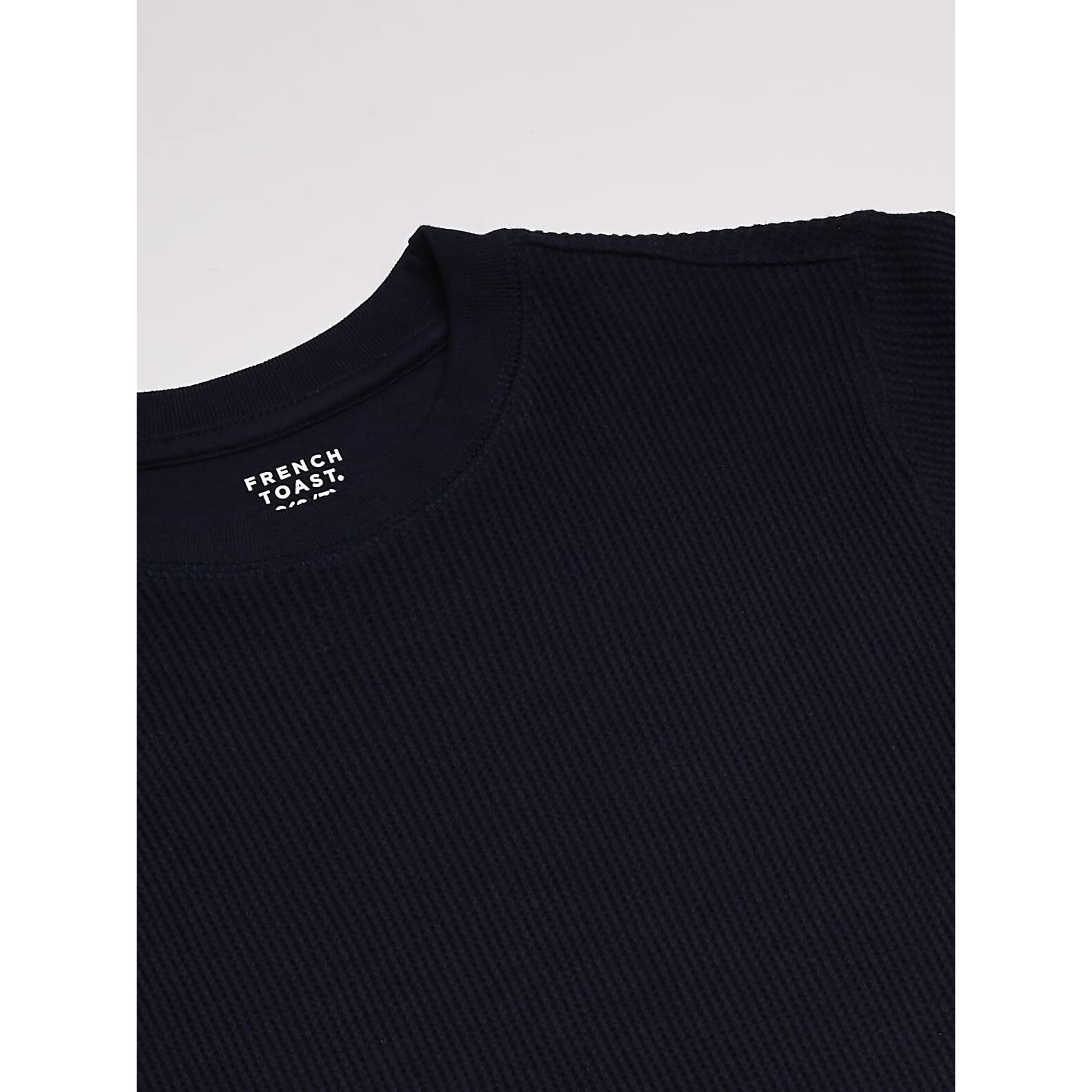 French Toast Boys Long Sleeve Thermal Waffle Tee T-Shirt Navy Blue, Large (10/12)