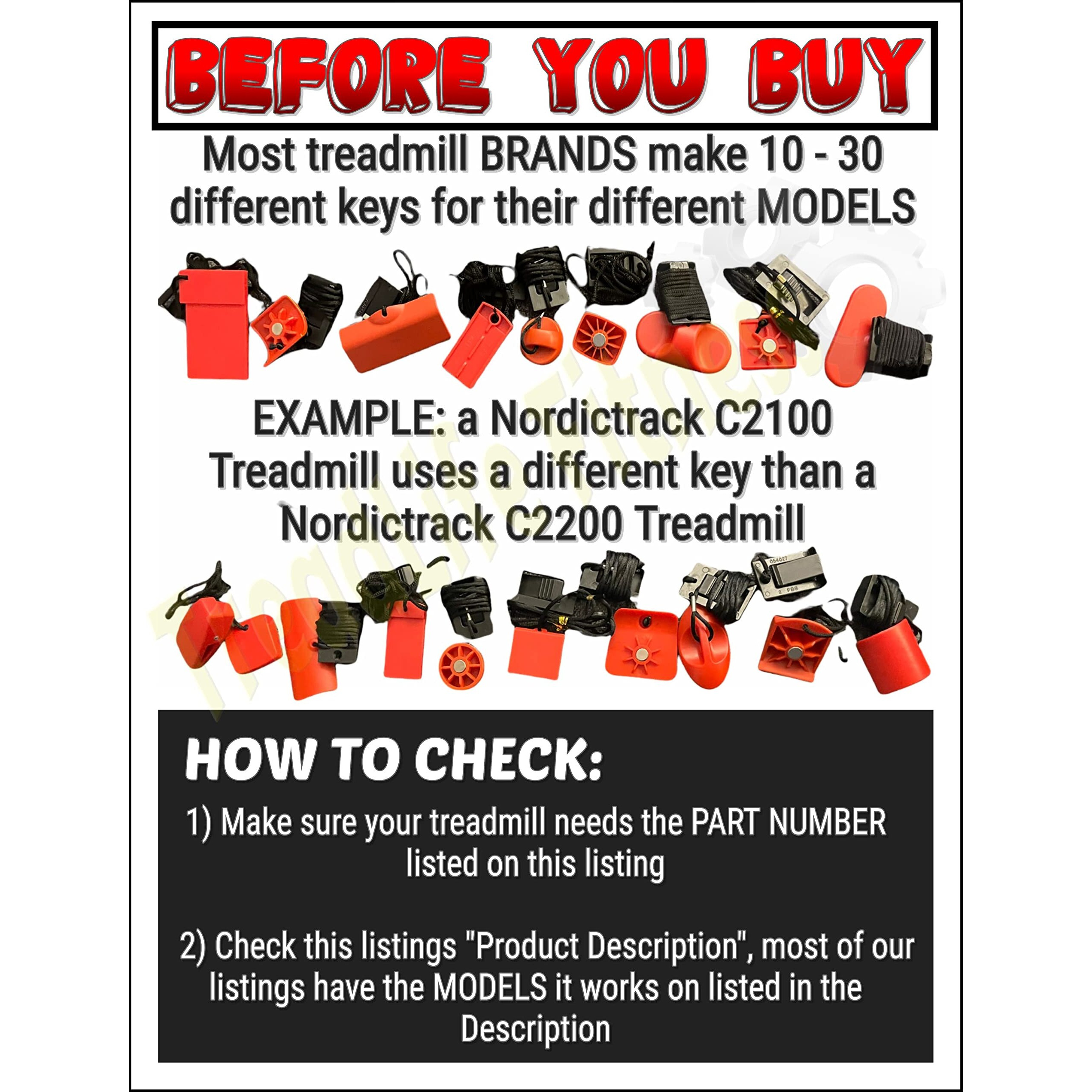 Treadmill Replacement Safety Key | Compatible With Most Afg, Horizon, & Livestrong Treadmills | Part Numbers 1000105094 Or 1000110297