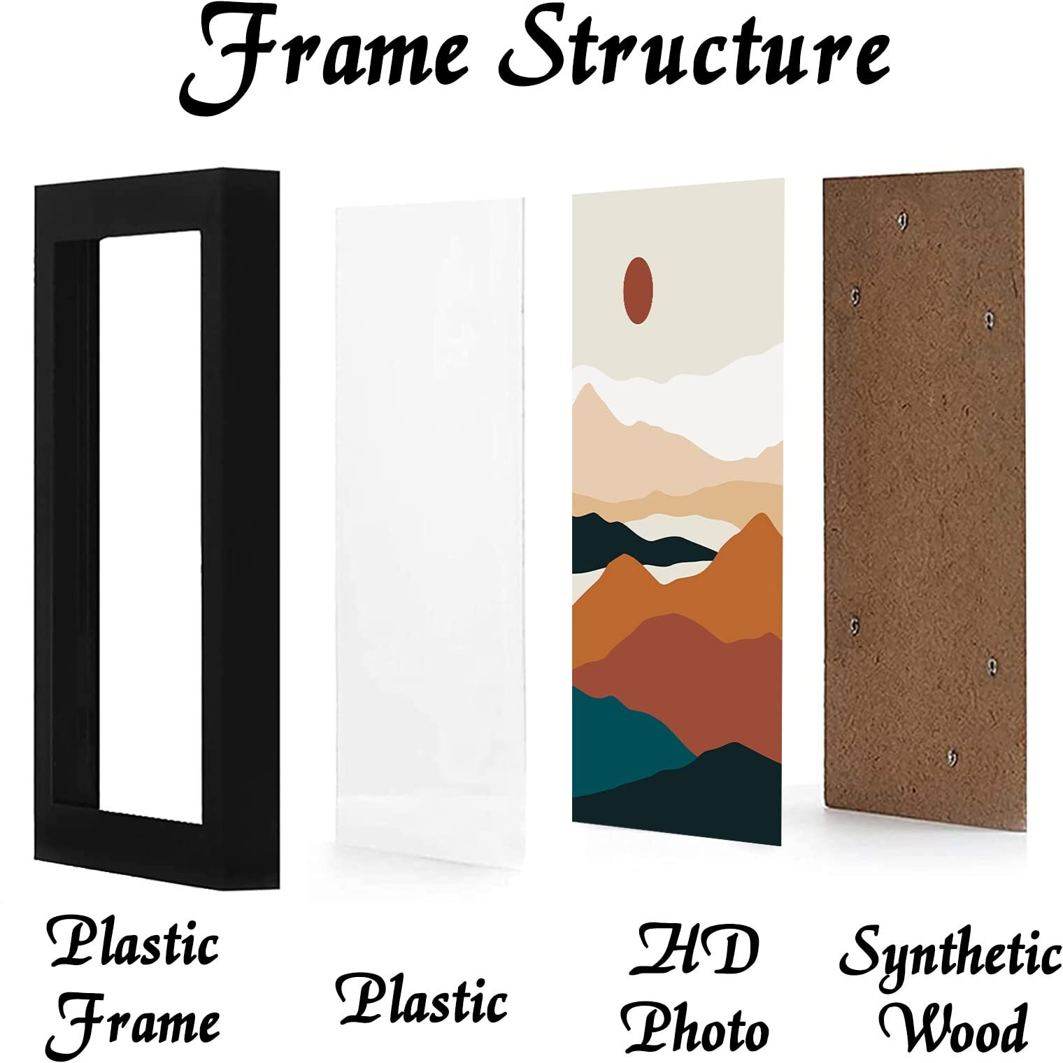 Ijuerybai 10X14 Picture Frame Set Of 3, Display Picture 10 X 14, Specific Frames For 25X35Cm Diamond Painting Canvas As Diamond Art Accessories, Wall Gallery Photo Frames - Black