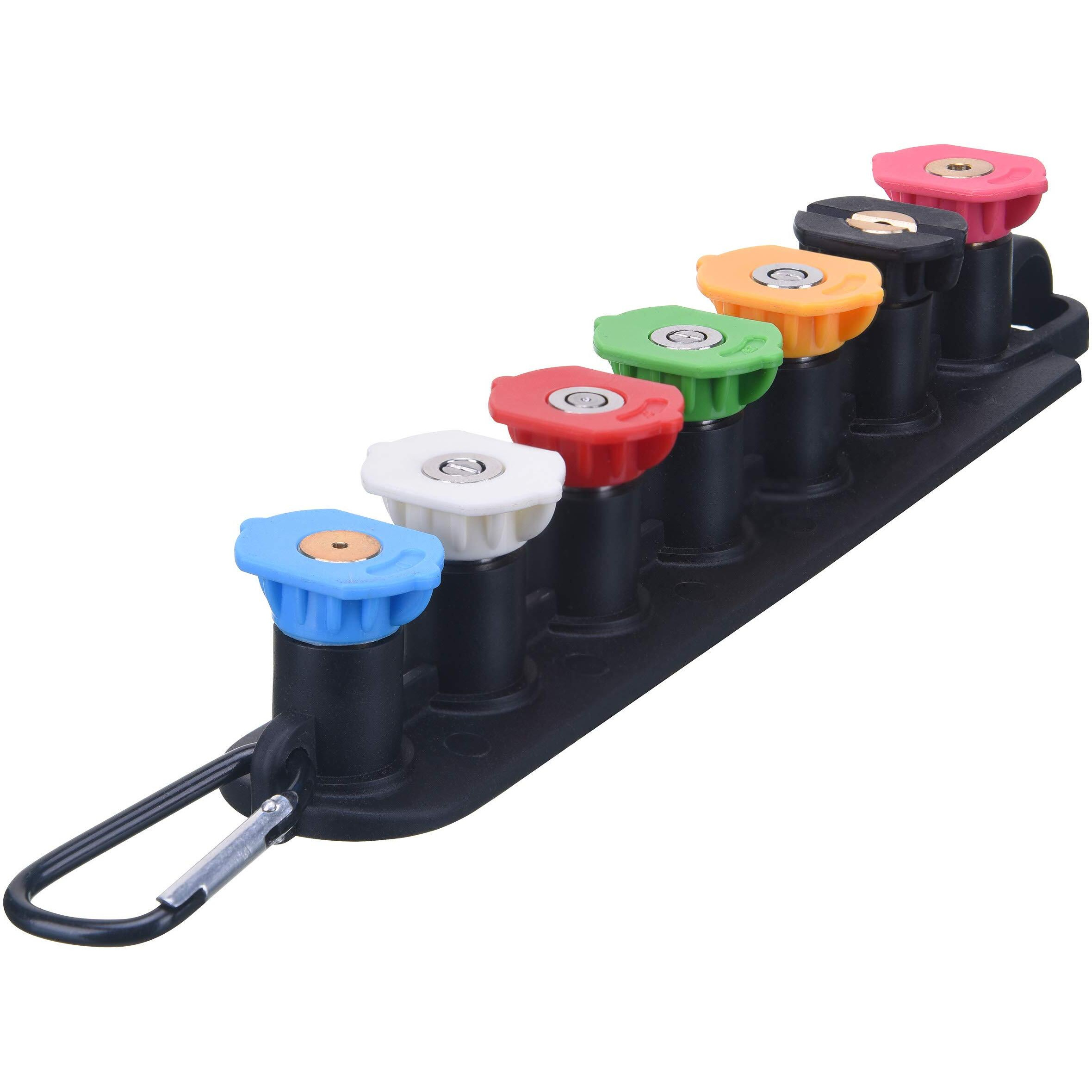M Mingle Pressure Washer Tips Set With Nozzle Holder, 7 Nozzle Tips, 1/4 Inch Quick Connect, 4000 Psi