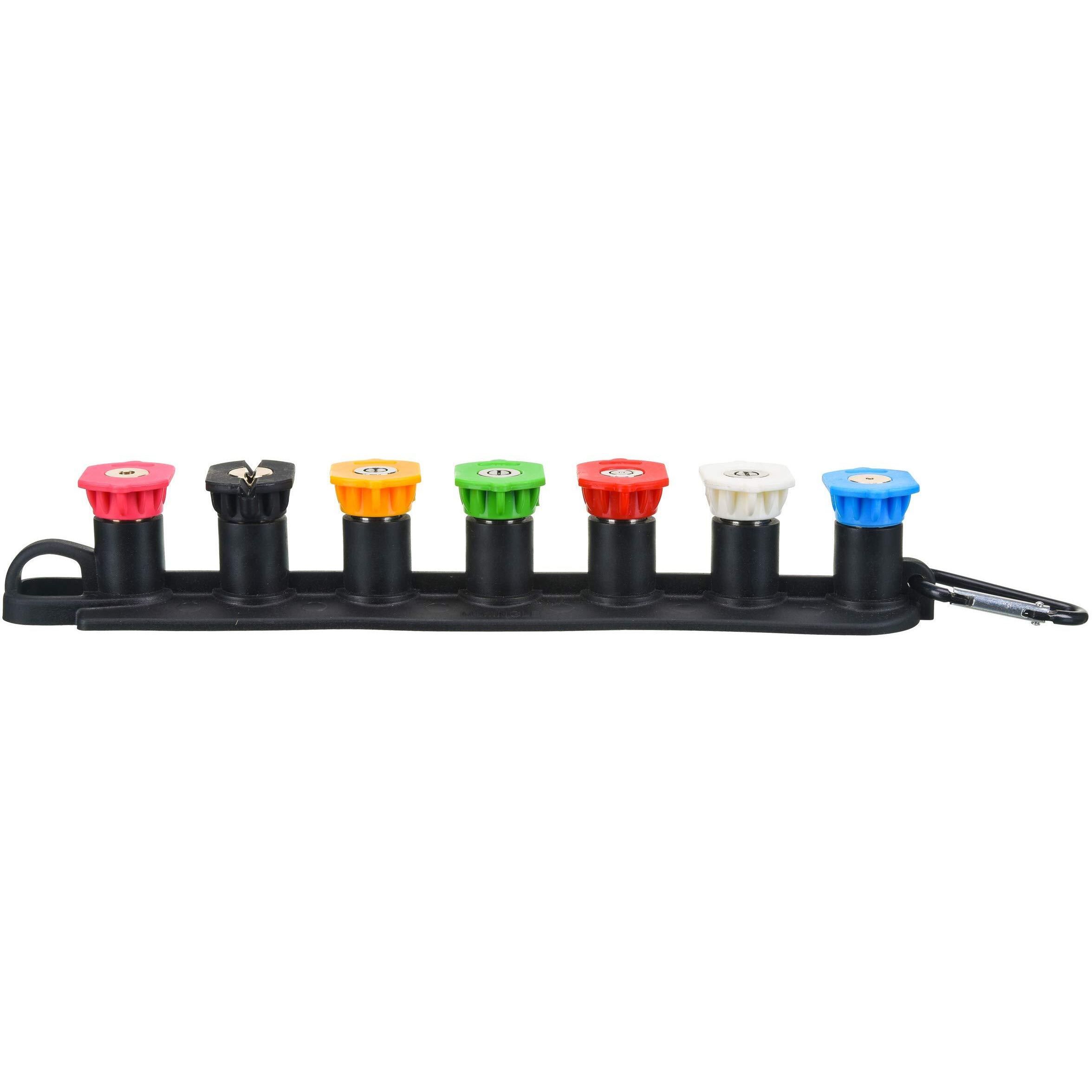 M Mingle Pressure Washer Tips Set With Nozzle Holder, 7 Nozzle Tips, 1/4 Inch Quick Connect, 4000 Psi
