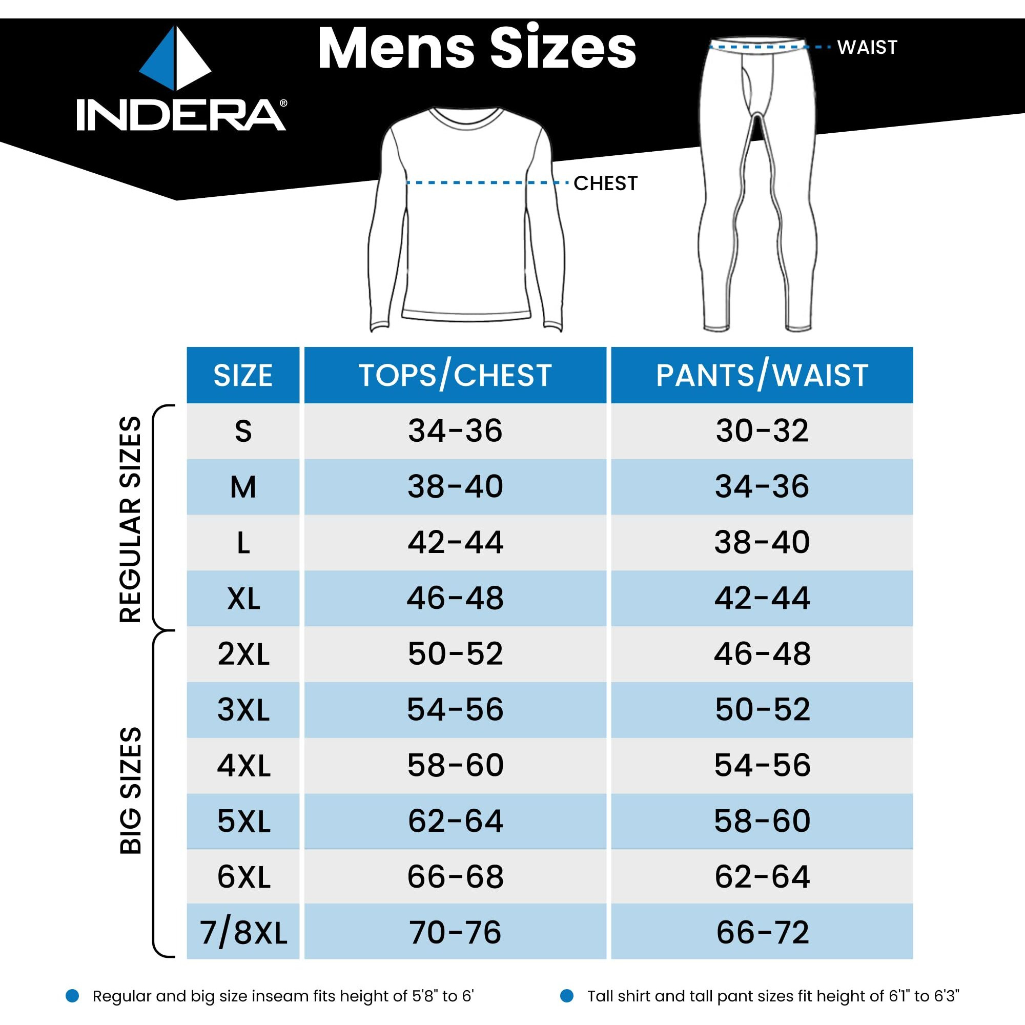 Indera Heavyweight Cotton Waffle Long Johns Thermal Undershirt For Men