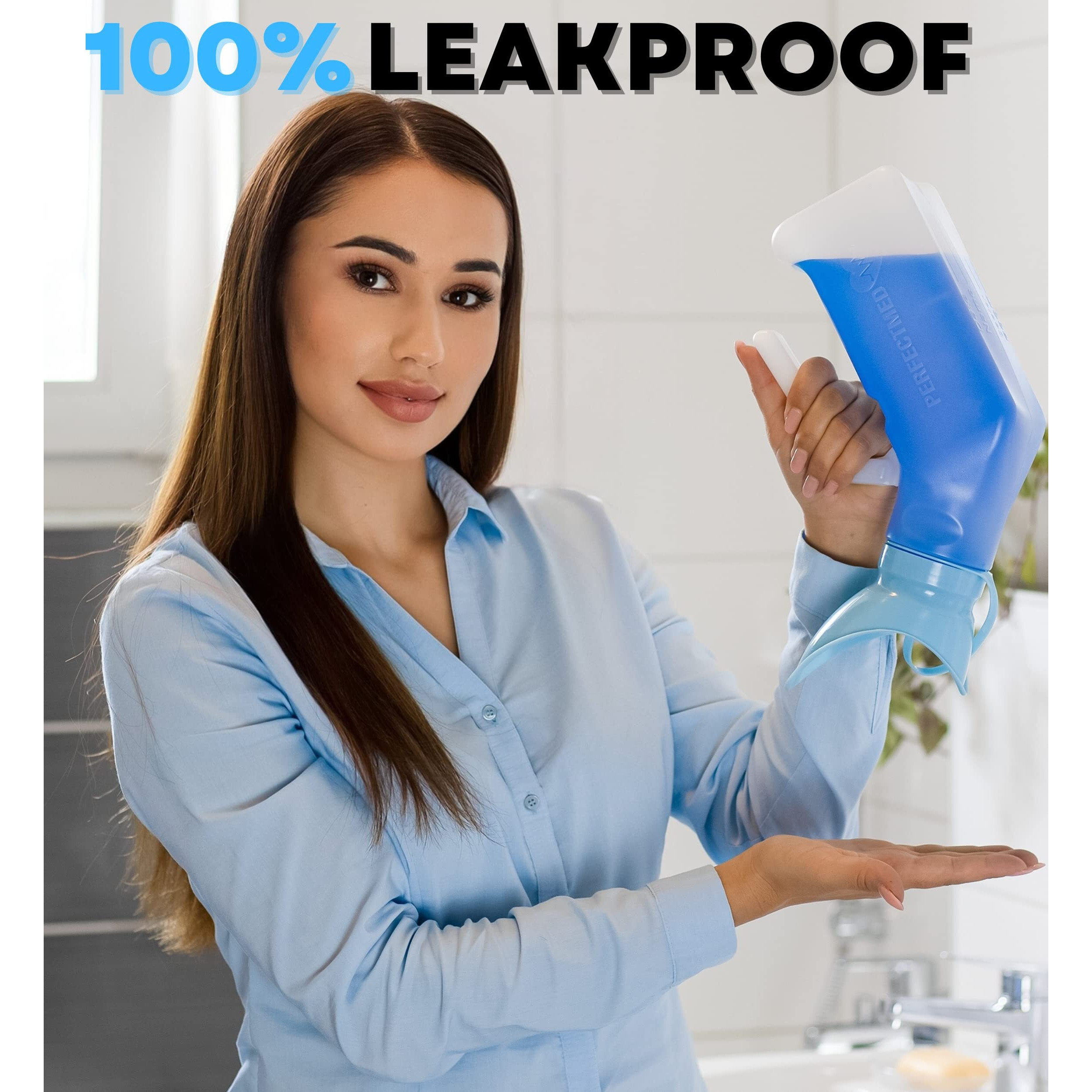 Female Urinal Spill Proof 32 Oz (1 Pack) - Urinal For Women - Pee Funnel - Women Bed Pan - Portable Urinals For Women - Sturdy Female Urination Device For Car Travel, Road Trip Essentials