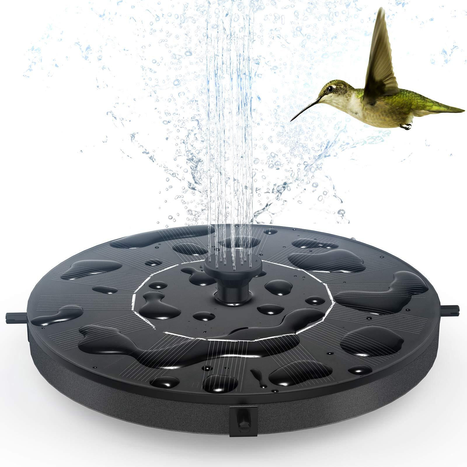 Goldflower Solar Fountain, Floating Solar Powered Water Fountain Pump For Bird Bath, Garden, Pond, Pool, Outdoor (1W)