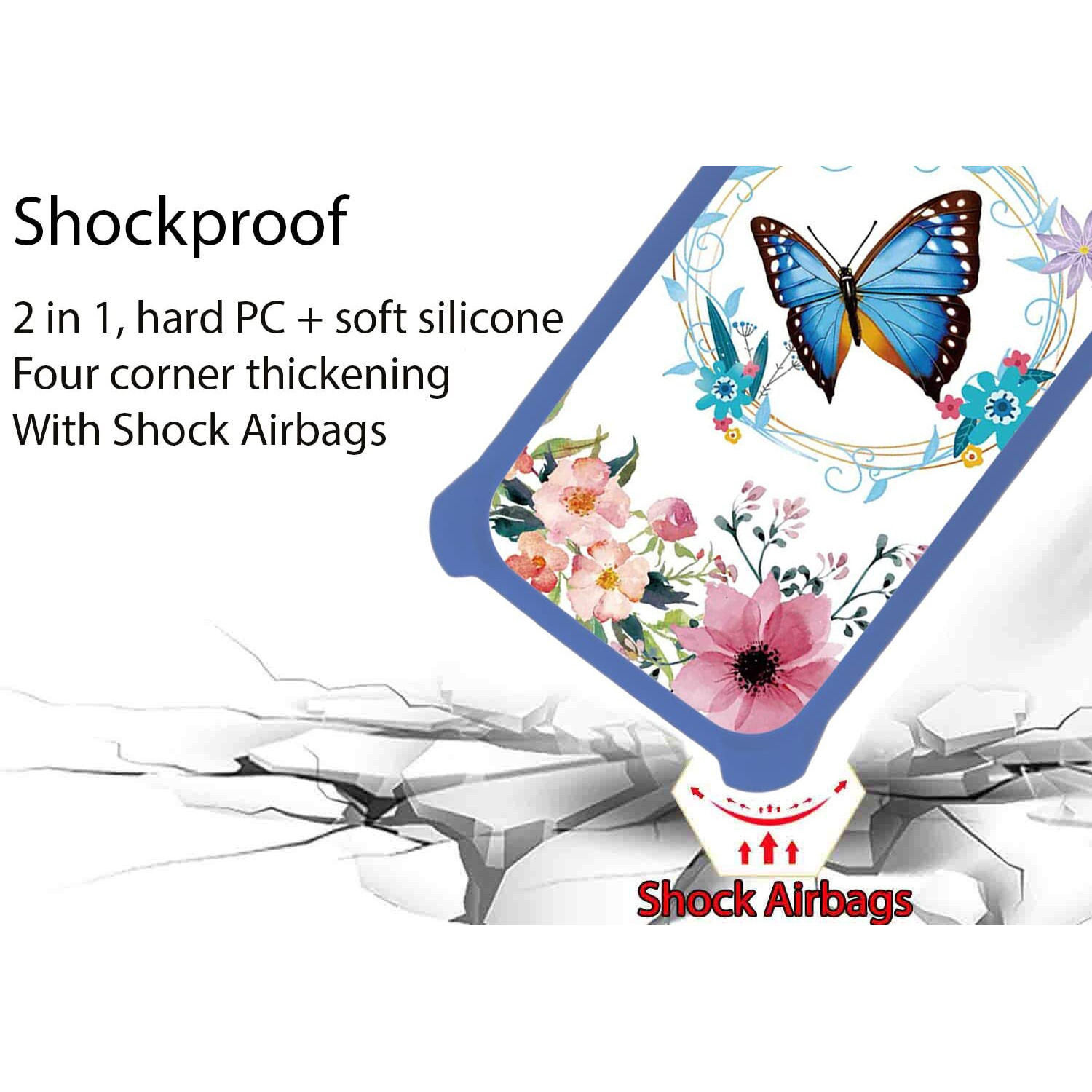 Jioeuinly Jitterbug Smart 3 Case Compatible With Lively Smart Phone Case For Tcl A2X Case A508Dl Cover [With Tempered Glass Screen Protector][Hard Pc + Soft Silicone][Luminous Effect] Ygl-Lhd