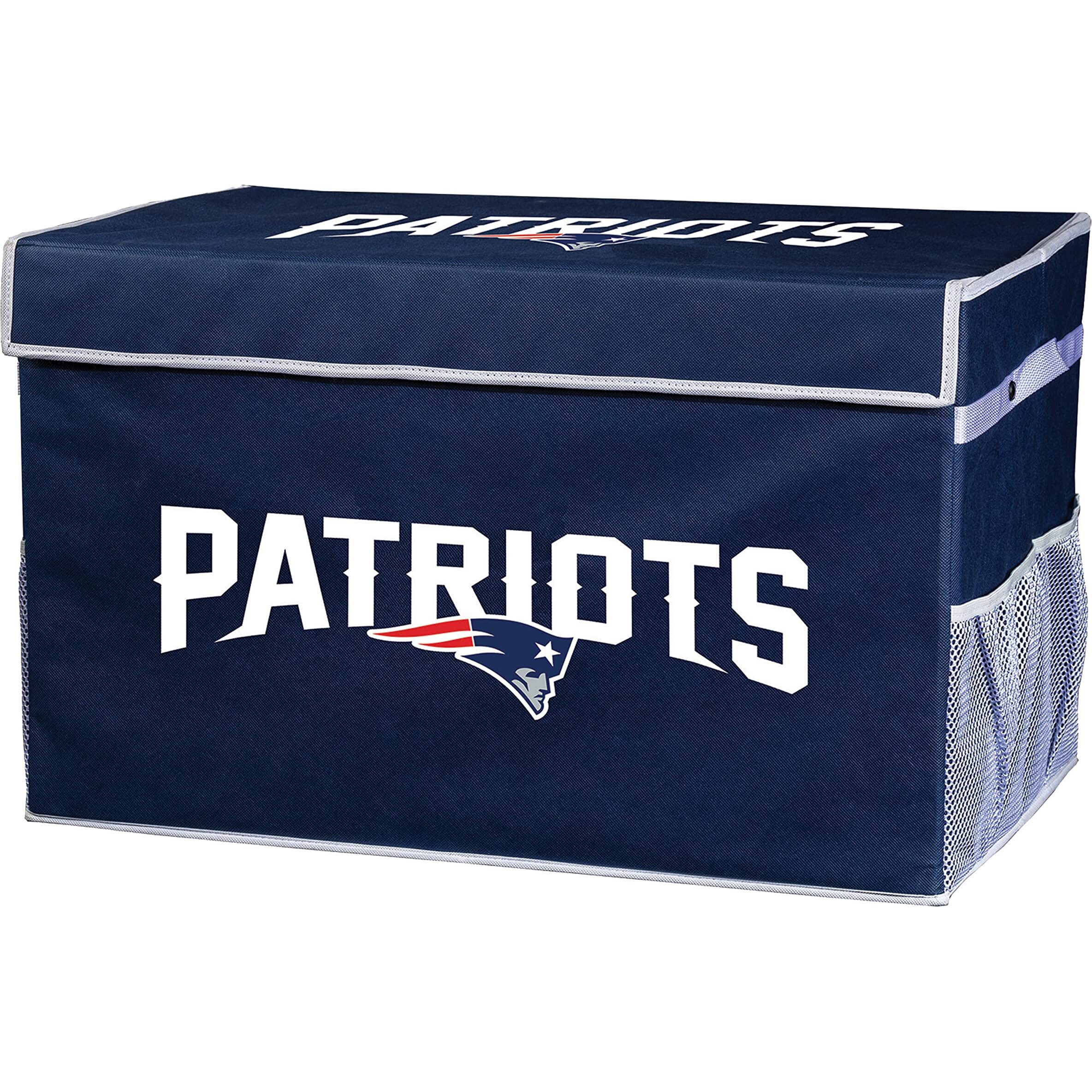 Franklin Sports New England Patriots Nfl Storage Footlocker Bin - Small Folding Organizer Container - Nfl Office, Bedroom  Living Room Dacor - 22 X 14