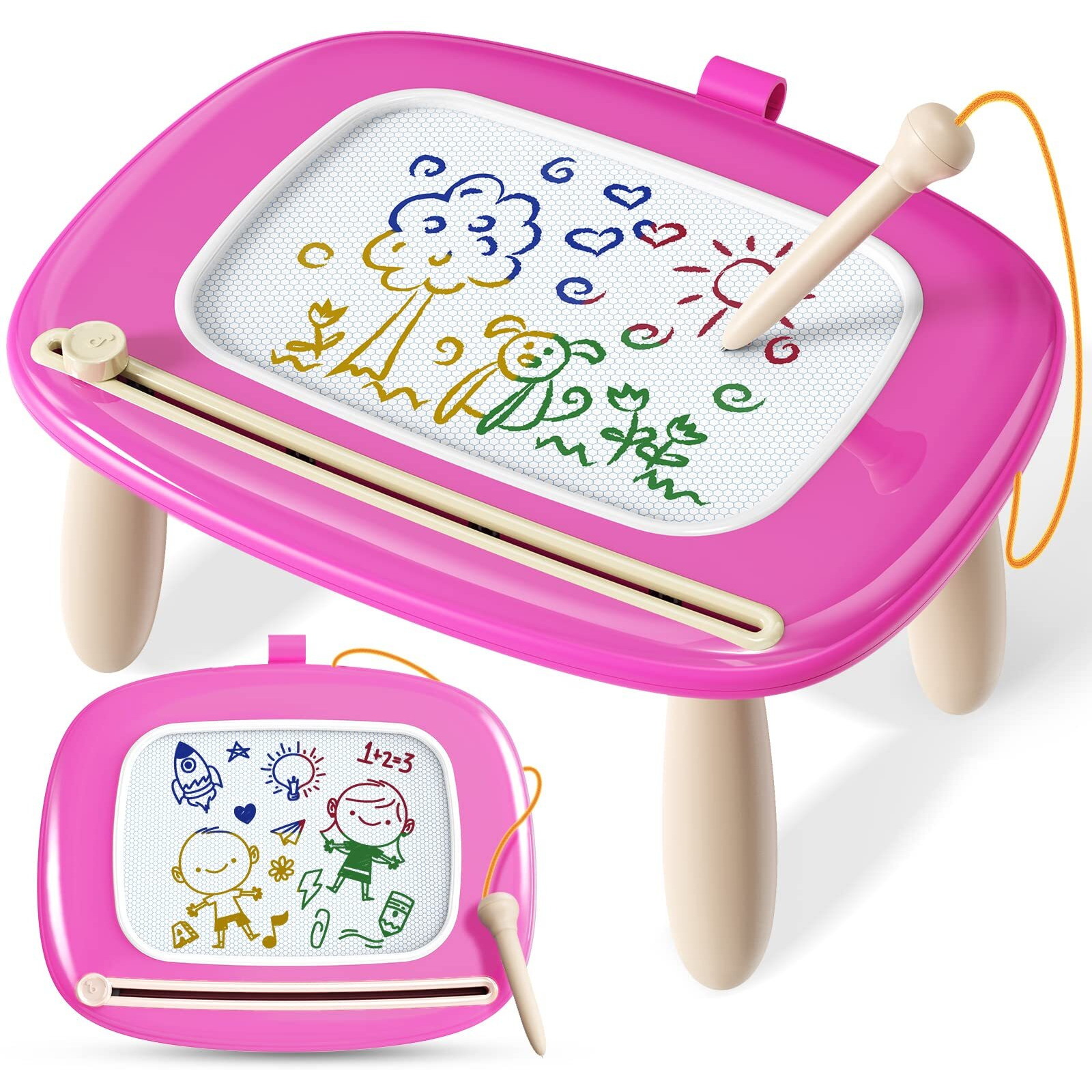 Kikidex Toddler Toys For 1 2 3 Years Old, Sturdy Magnetic Doodle Scribbler Board, Entertainment Toys For Kids, Reusable And No Mess, Educational Learning Toys Gifts For Birthday