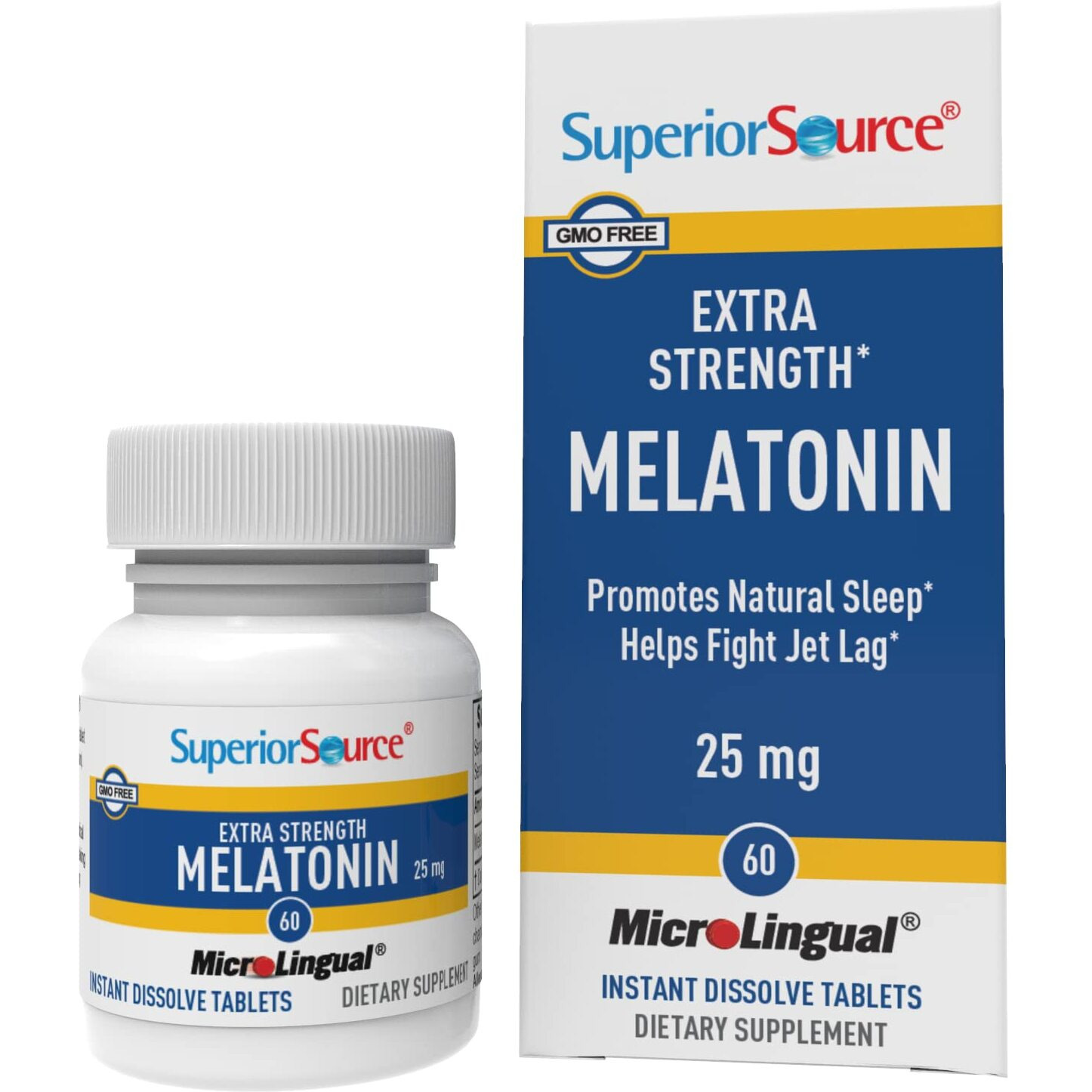 Superior Source Extra Strength Melatonin 25 Mg, Under The Tongue Quick Dissolve Sublingual Tablets, 60 Ct. Natural Sleep Support, Sublingual Melatonin, For Adults, Non-Gmo