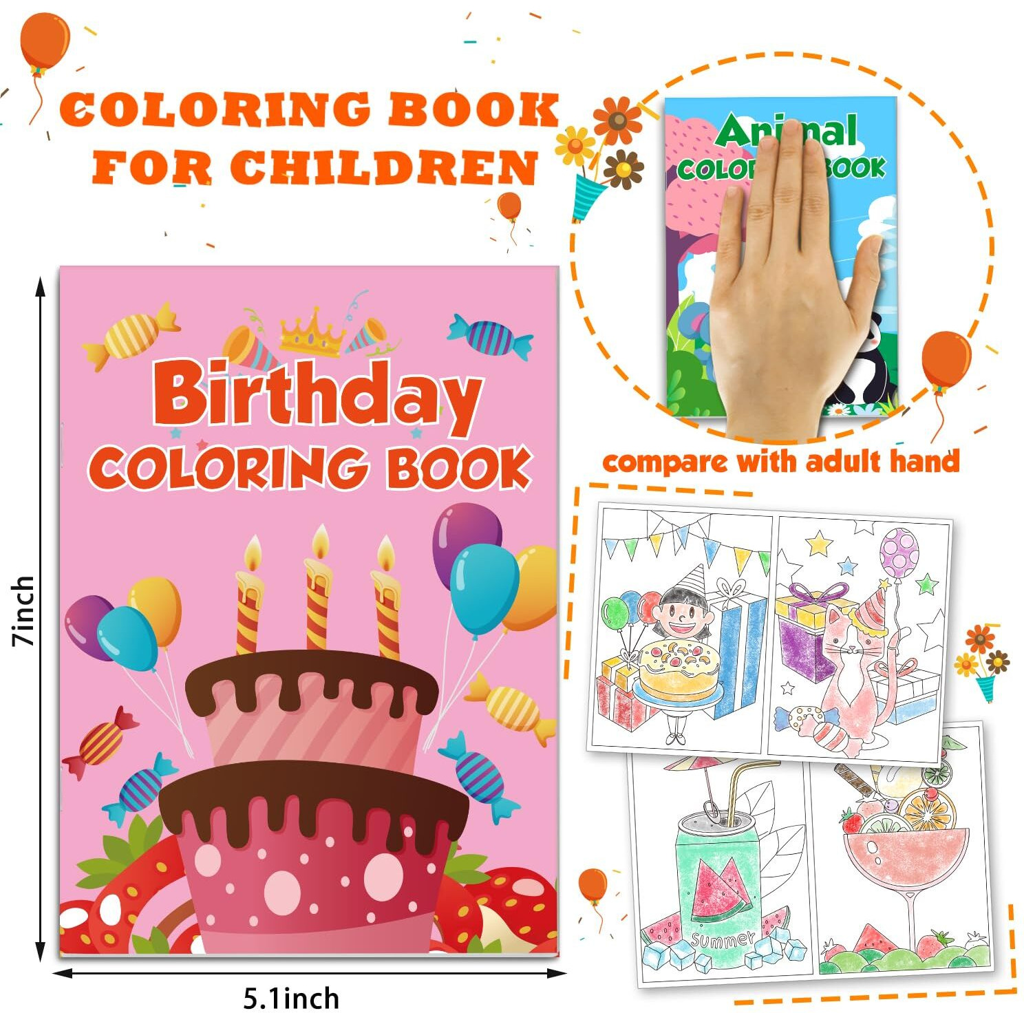 24Pack Small Coloring Books For Kids Ages 4-8, 8-12, Bulk Coloring Books For Kids Ages 2-4, Kids Birthday Party Gifts Classroom Activity, Mini Coloring Books Includes Summer, Christmas, Toy, Car