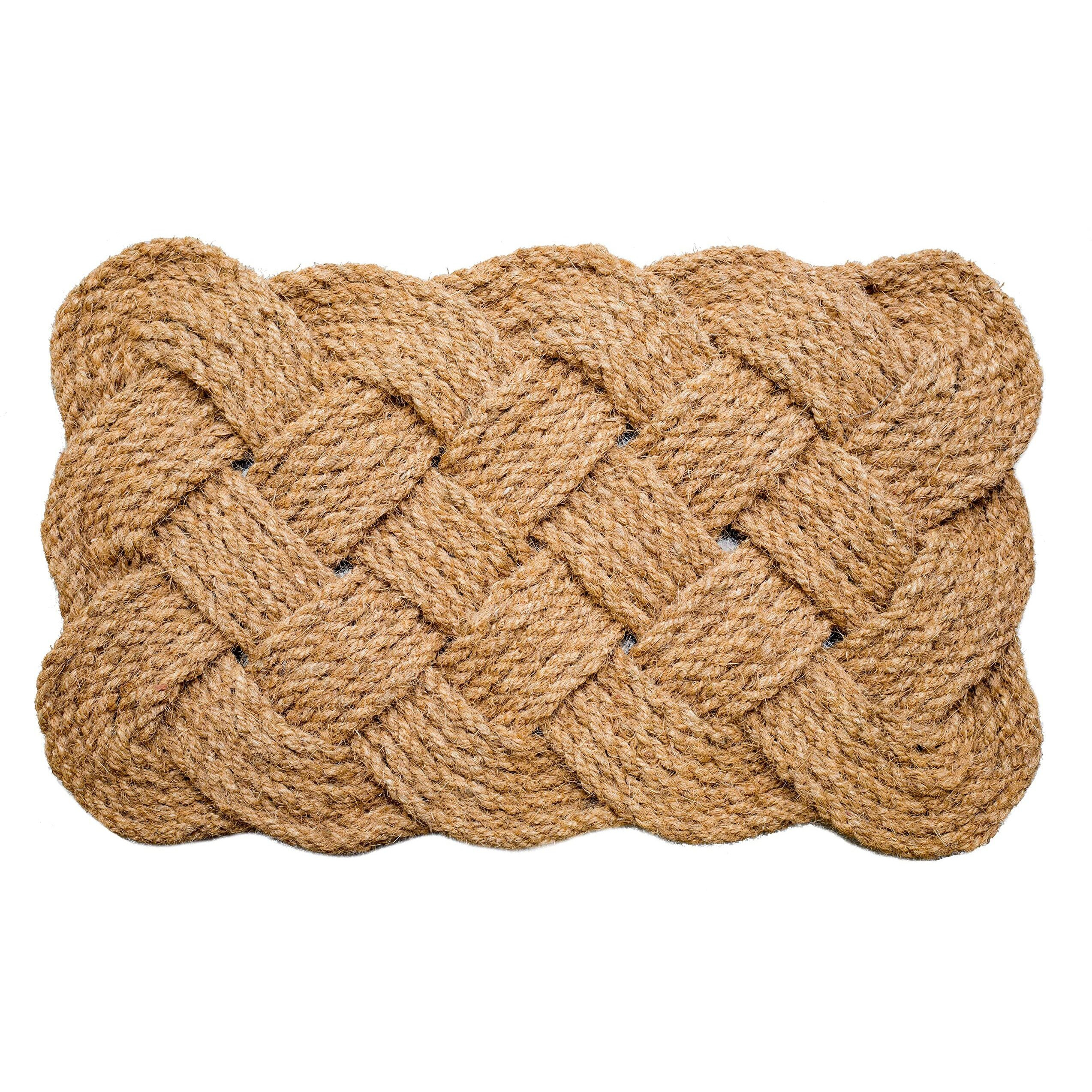 Iron Gate - Natural Jute Rope Woven Doormat 18X30 - Single Pack - 100% All Natural Fibers - Eco-Friendly - Classic Interwoven Rope Design