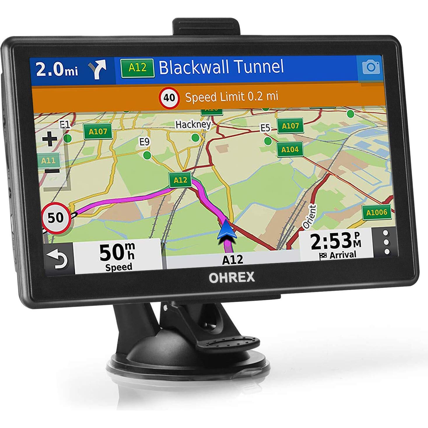 Ohrex Gps Navigation For Truck Car With Bluetooth,7 Inch Gps For Truck Drivers Commercial,Trucker Gps Navigation Systems, Free Lifetime Map Updates