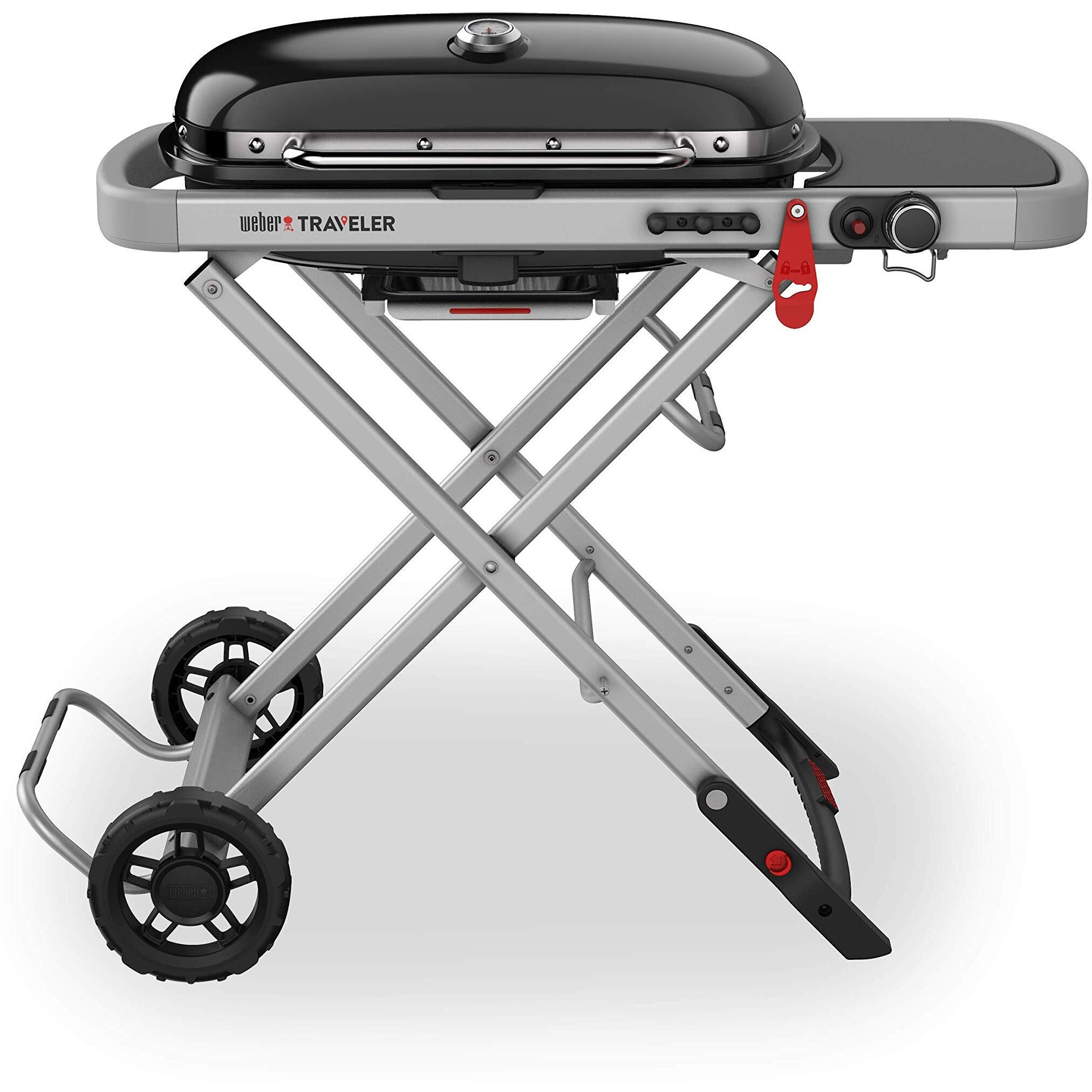 Weber Traveler Portable Gas Grill, Black