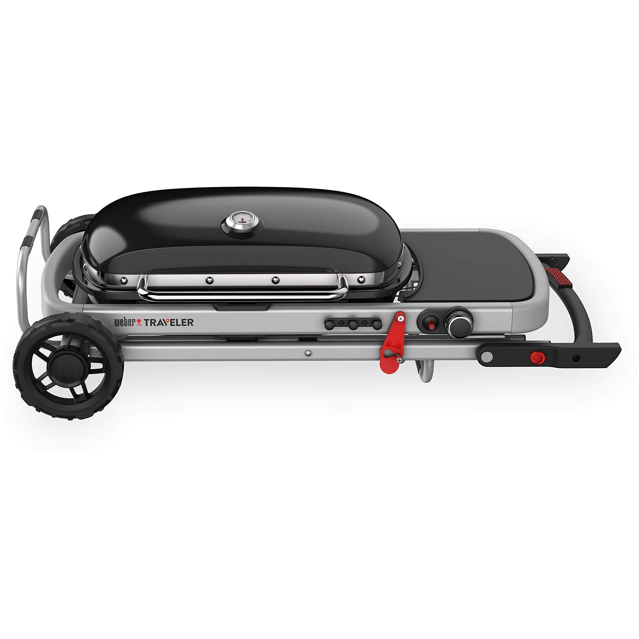Weber Traveler Portable Gas Grill, Black