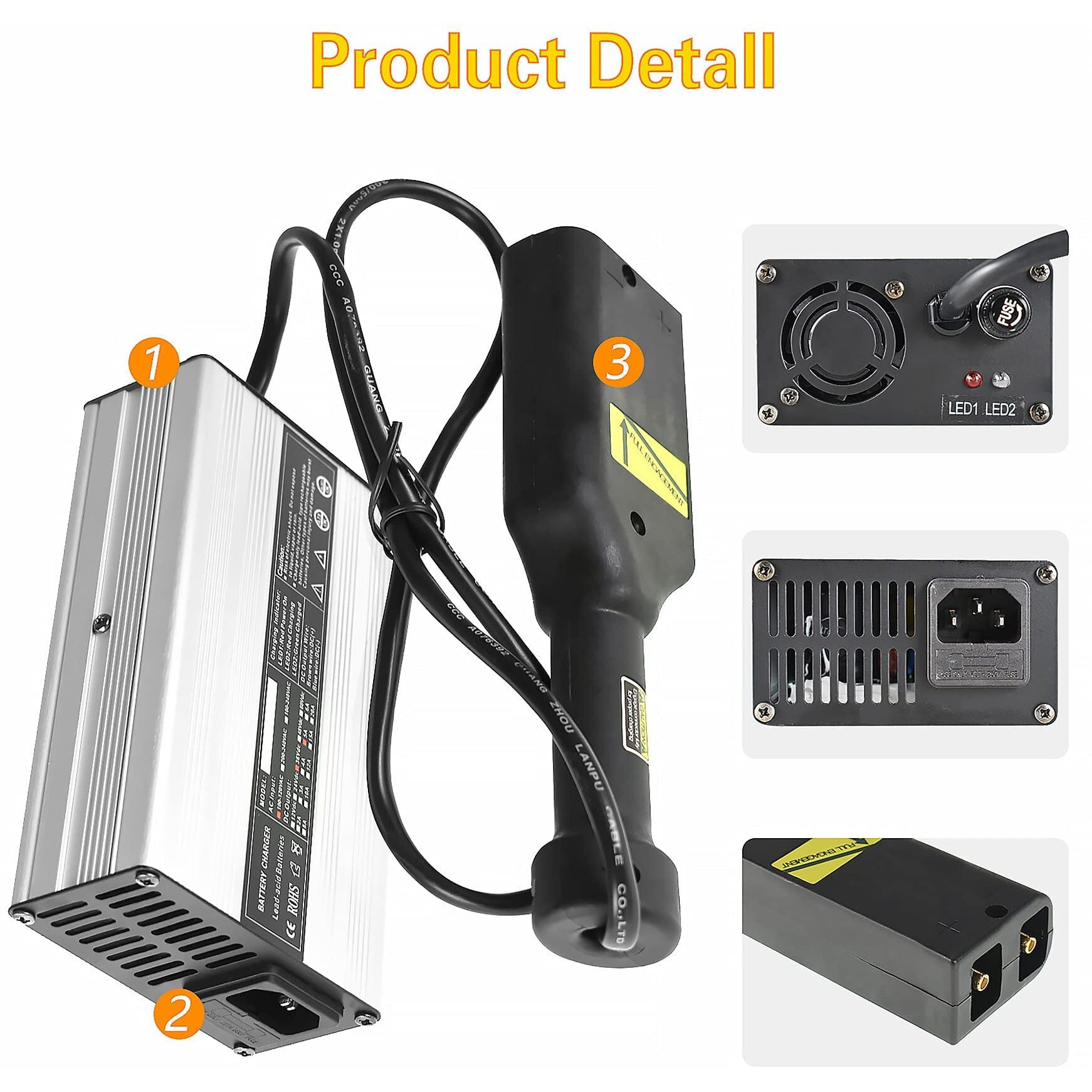 36 Volt Battery Charger Replacement For Ezgo Txt Medalist Golf Cart
