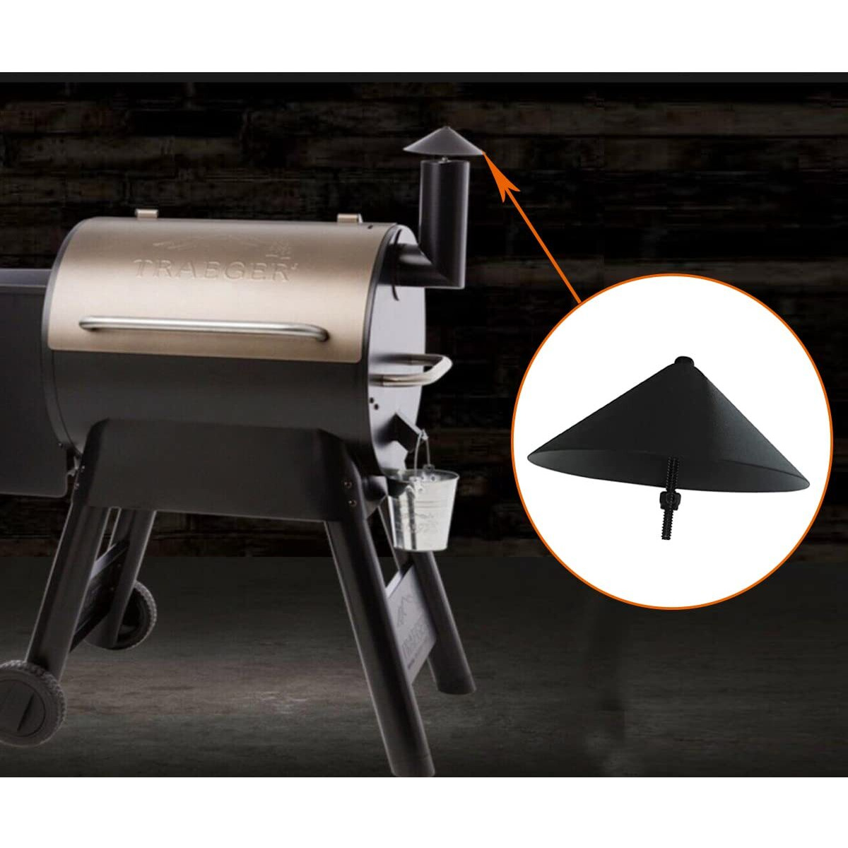 Fccum Replacement Pellet Grill Chimney Cap, Compatible With Many Pit Boss, Traeger, Camp Chef And Other Models Pellet Grill Chimney Replacement