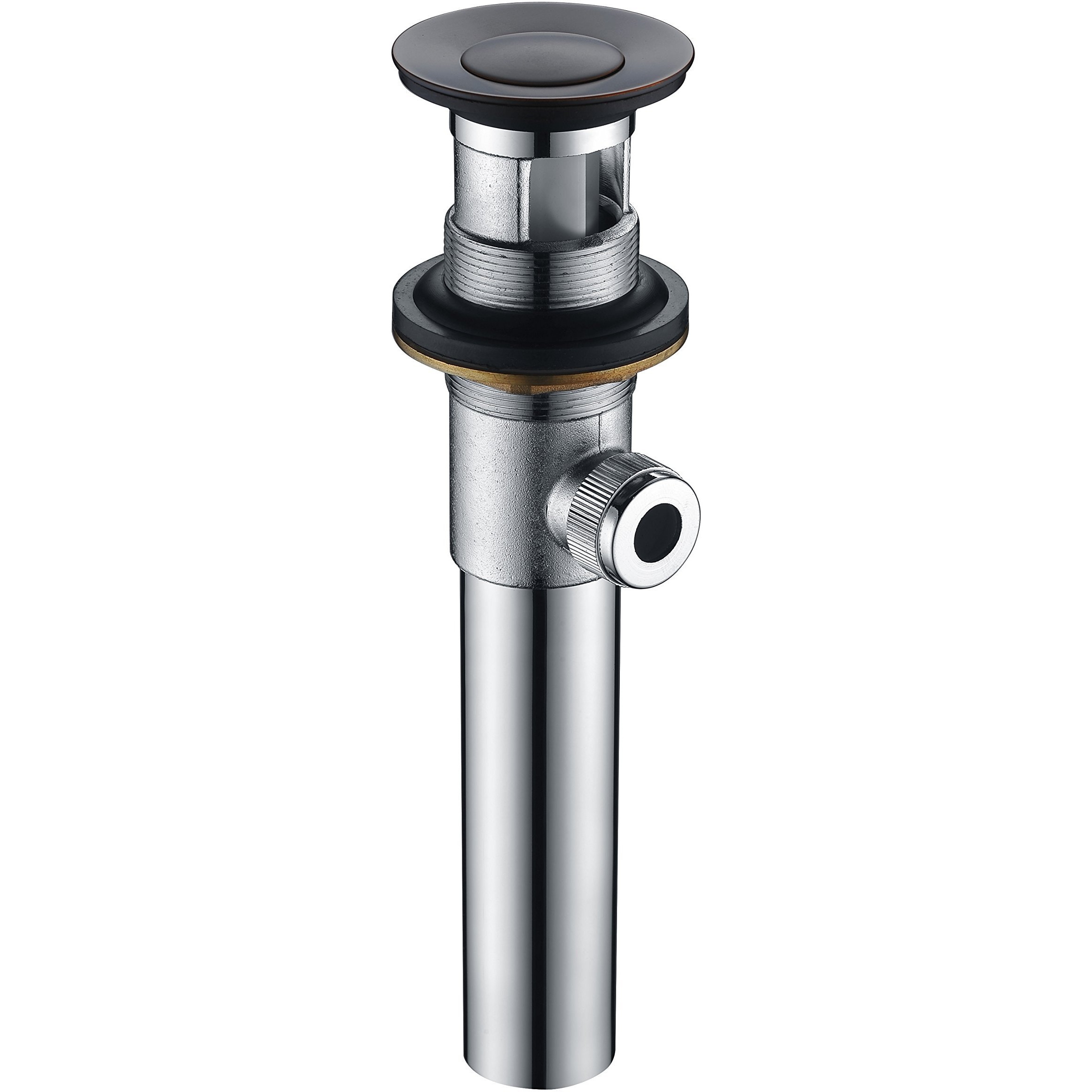 Purelux Bathroom Faucet Vanity Sink Metal Pop-Up Drain Stopper Assembly With Lift Rod And Overflow, Oil Rubbed Bronze Finish