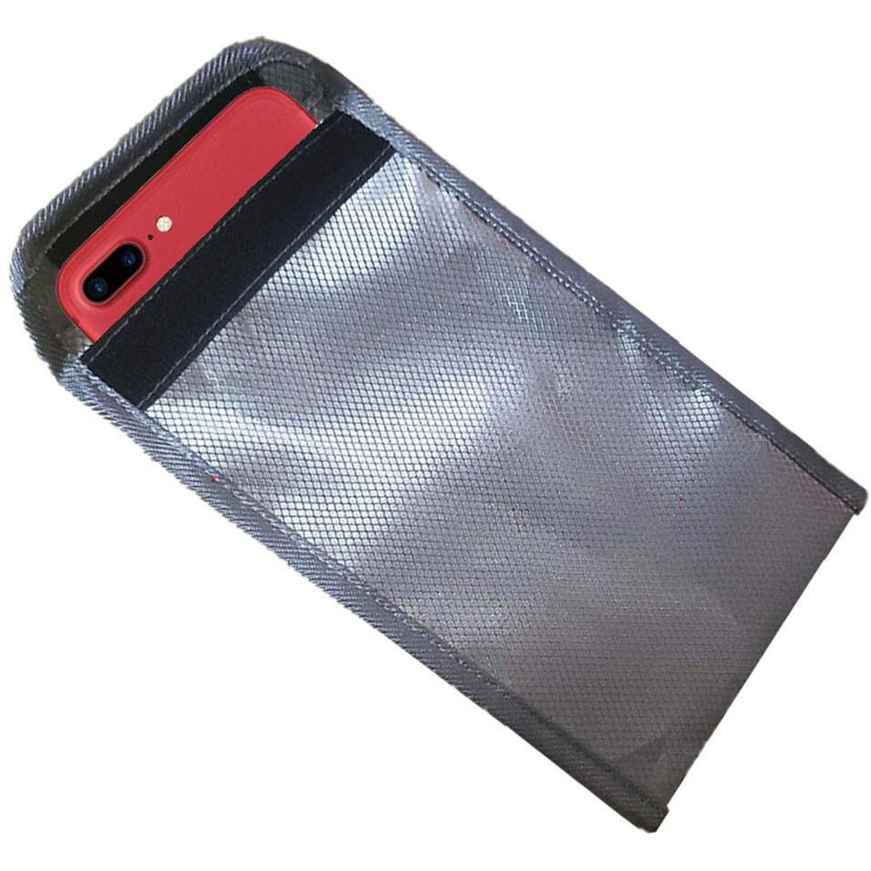 Faraday Bag Anti-Radiation Cell Phone Compatible With Iphone 12 Pro Sleeve Security Signal Block Pouch Shield Emf 5G Protection Rf Gps Rfid Privacy Case Covers Smartphone Electronic Devices (A)
