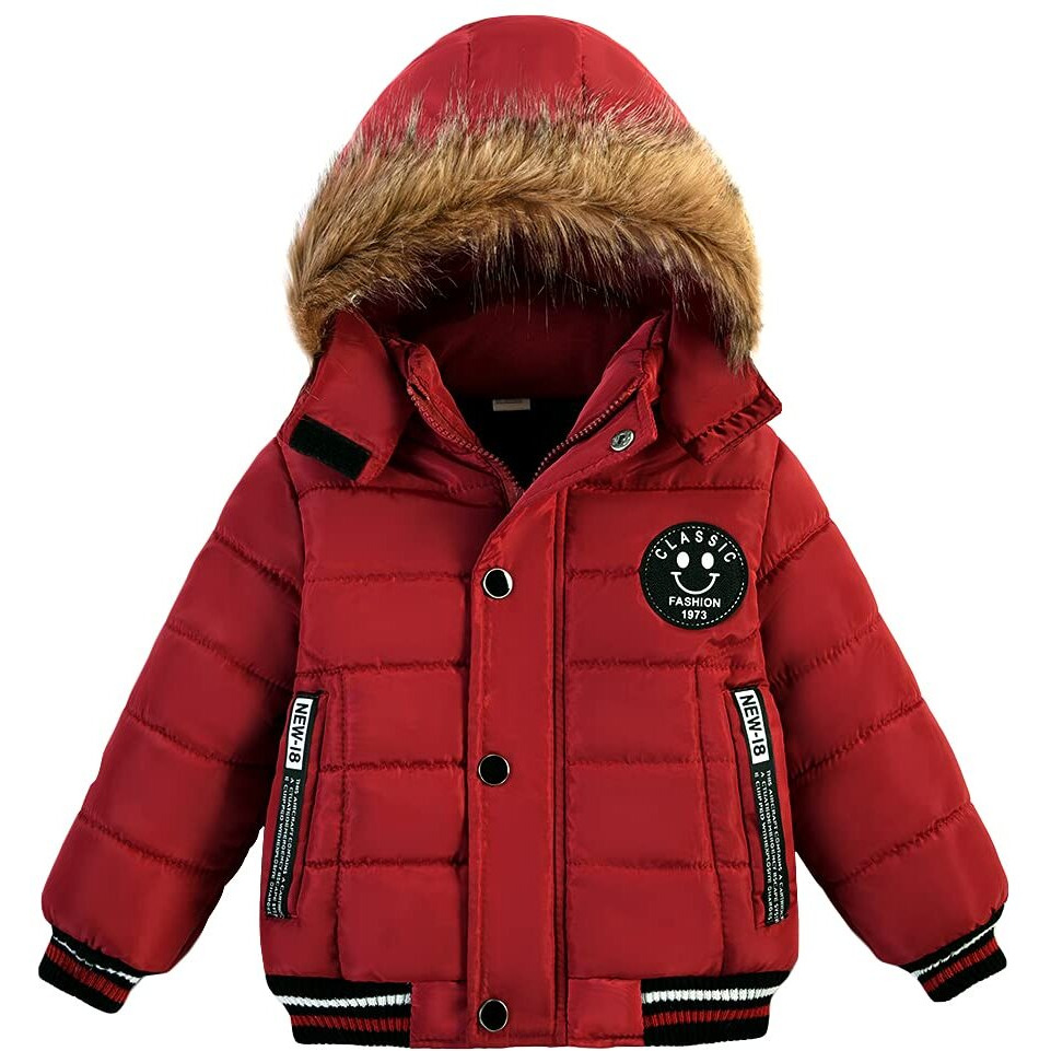 Toddler Boys Down Jacket Winter Jacket Hooded Thickened Warm Snowsuit Coat Parka Outerwear