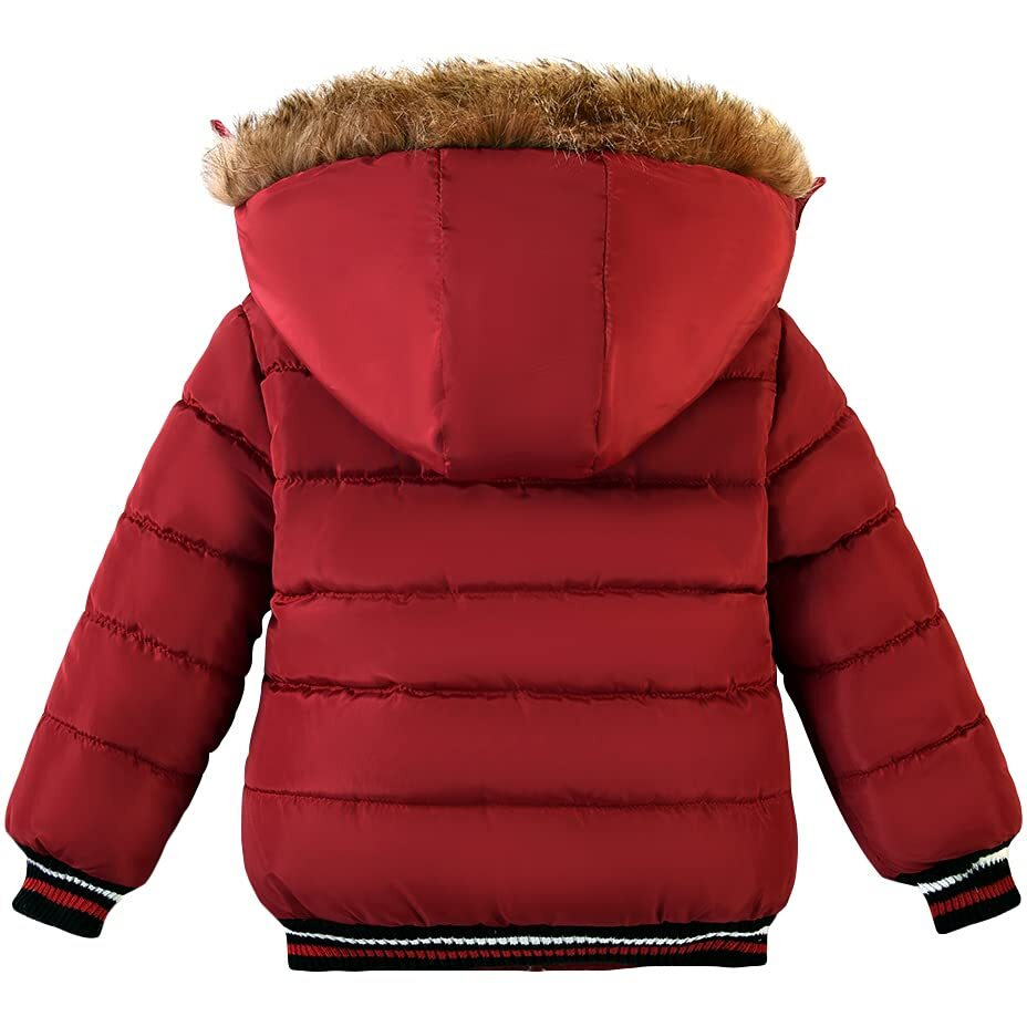 Toddler Boys Down Jacket Winter Jacket Hooded Thickened Warm Snowsuit Coat Parka Outerwear