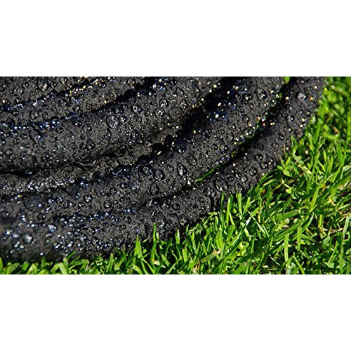 Rocky Mountain Goods Soaker Hose - Heavy Duty Rubber - Saves 70% Water - End Cap Included For Additional Hose Connect - Great For Gardens/Flower Beds - Reinforced Fittings (50-Feet By 5/8-Inch)