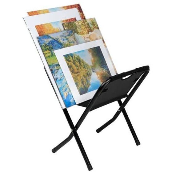 Creative Mark Folding Canvas Print Rack - Artist Gallery Portable Display Rack For Posters, Artwork, Prints, Canvas, Panels, Galleries, Studios  Storage - Mini