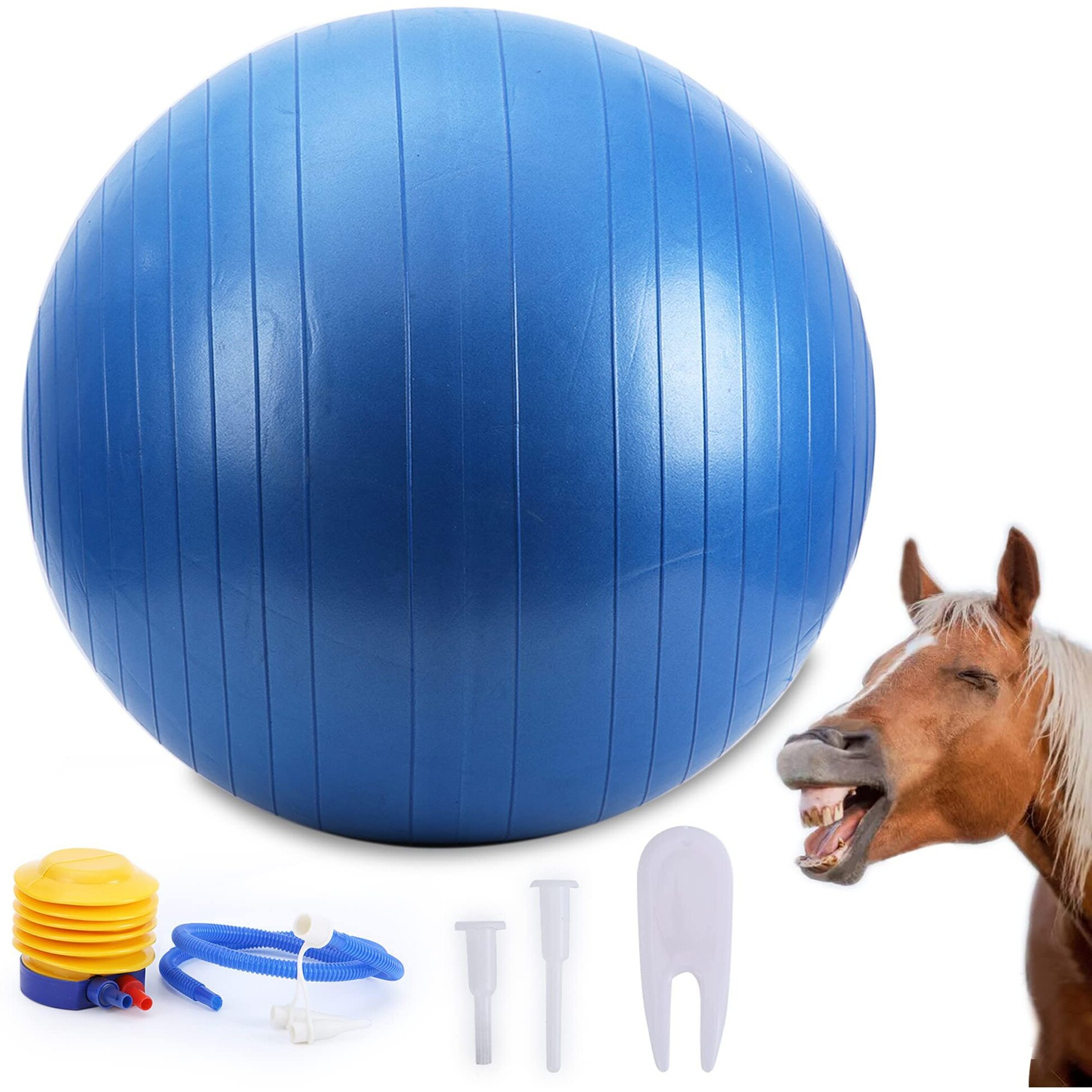 Herding Ball For Horse, 40 Anti-Burst Giant Soccer Ball Toy For Horses, Pump Included