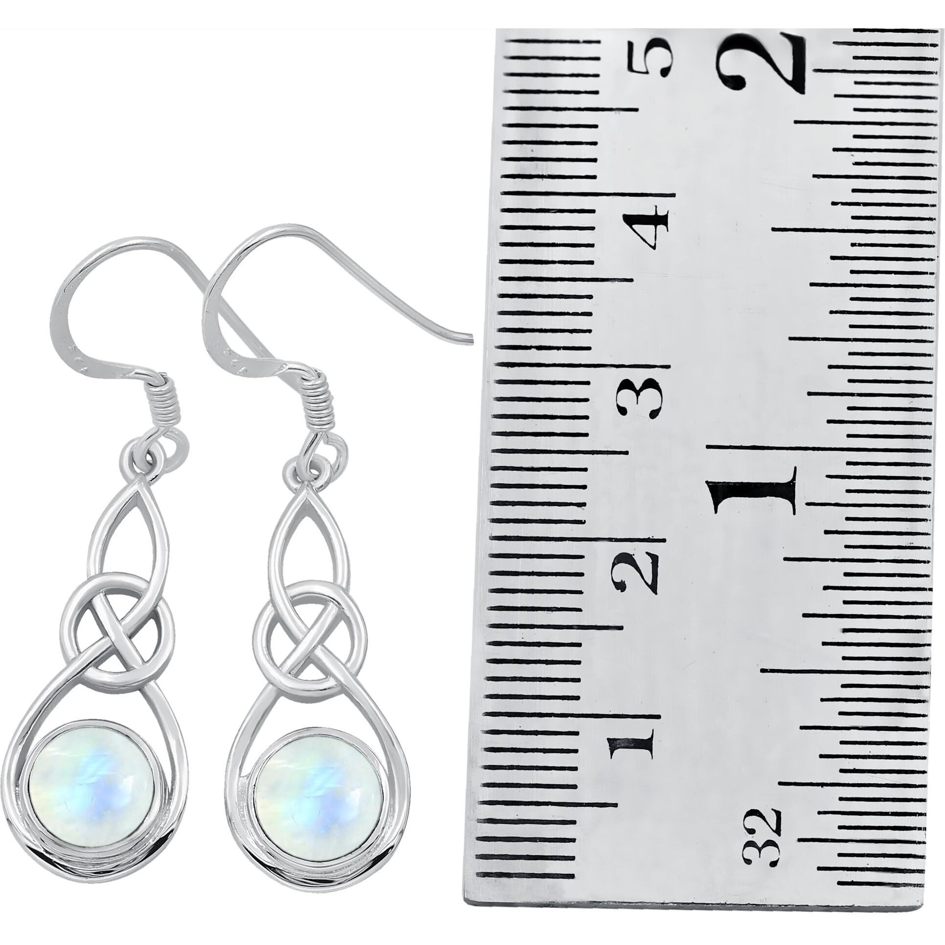 Tishavi Natural Moonstone Earrings For Women White Stone June Birthstone Jewelry Women 's Day Gifts For Mom Wife Sister