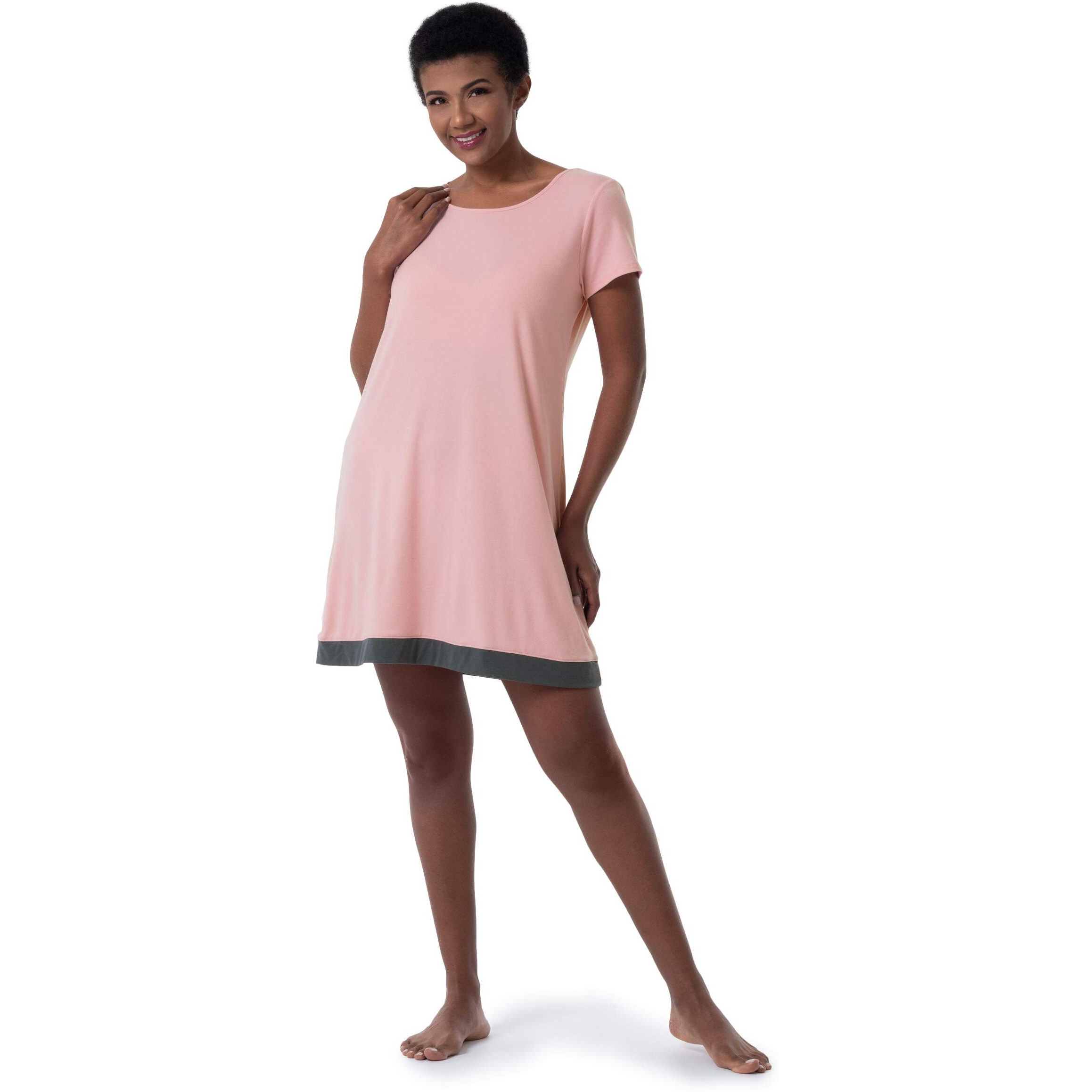 Fruit Of The Loom Womens Super Soft And Breathable Sleep Night Shirt, Soft Pink, Small Us