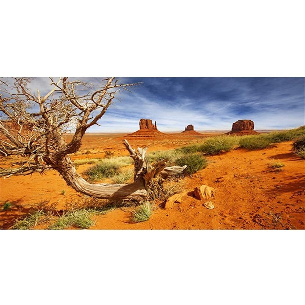 Awert 72X24 Inches Reptile Habitat Background Orange Desert Terrarium Background Durable Polyester Background