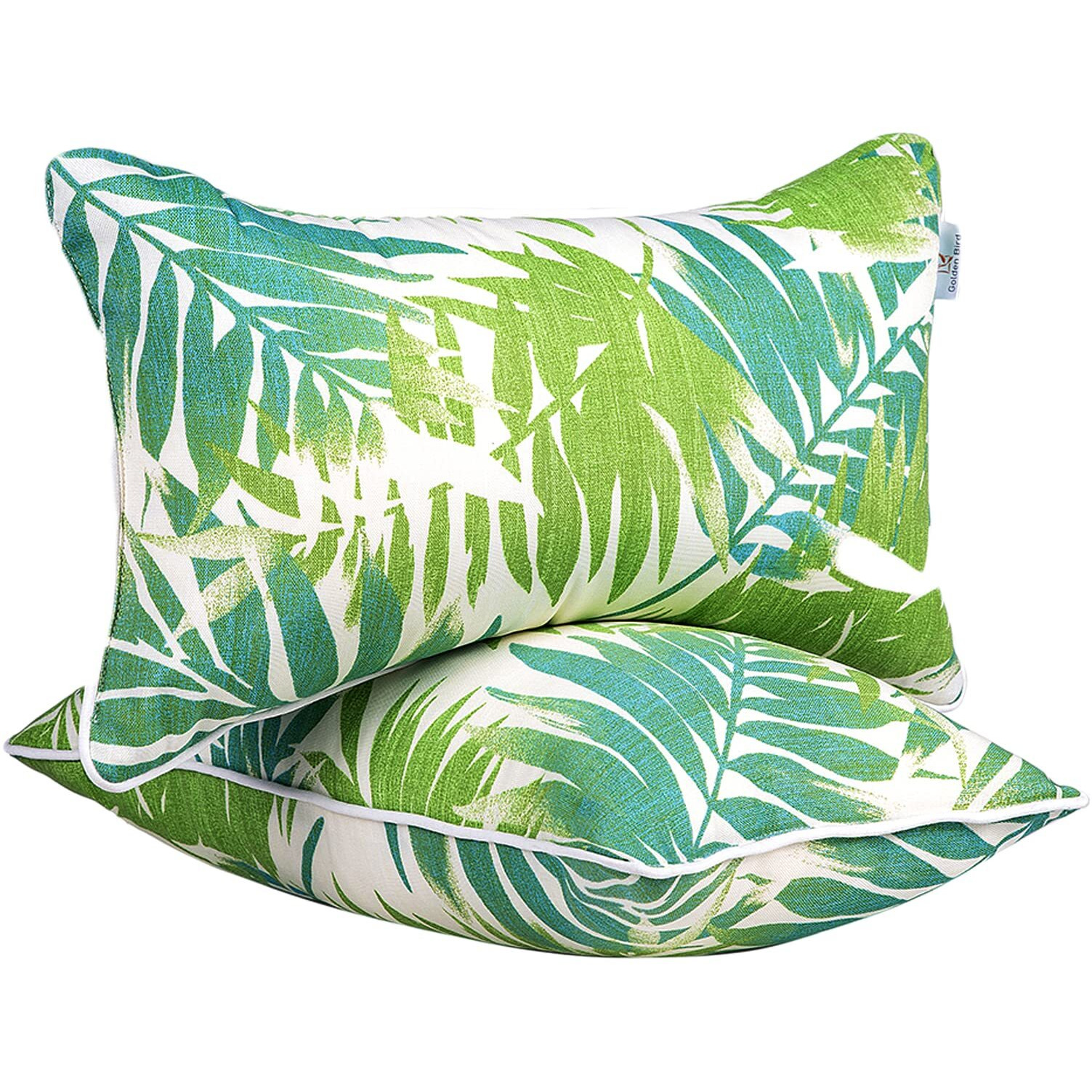 Jmgbird Outdoor Lumbar Pillows Waterproof Set Of 2 Outdoor Pillows With Insert Included 12  20 Inch Outdoor Pillow For Patio Furniture