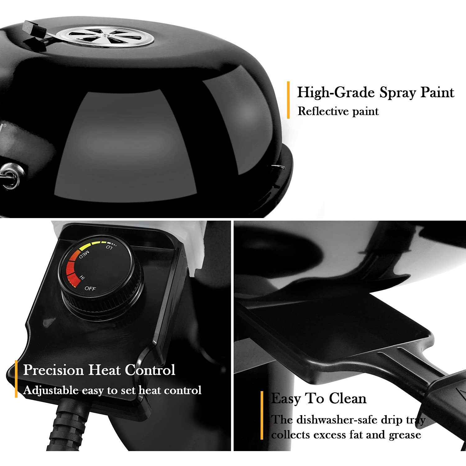 Electric Bbq Grill Techwood 15-Serving Indoor/Outdoor Electric Grill For Indoor & Outdoor Use, Double Layer Design, Portable Removable Stand Grill, 1600W (Stand Black Bbq Grills)