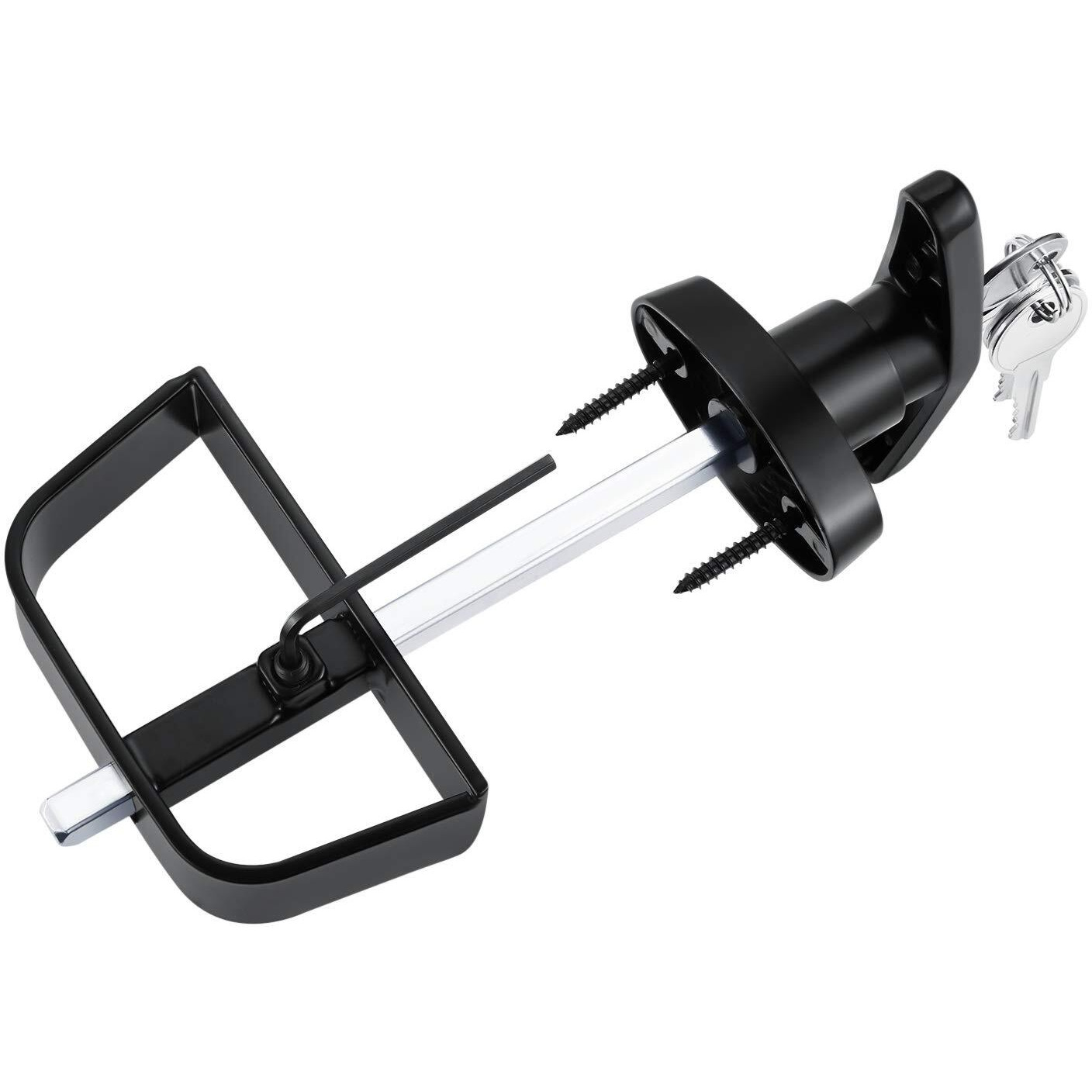 Qanvee Shed Door Latch T-Handle Lock Kit With 4 Keys,Storage Barn Shed Door Hardware Lock Set 4