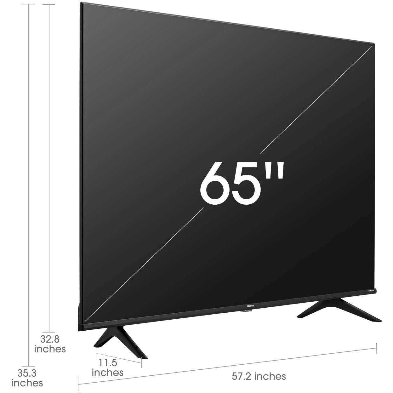 Hisense A6 Series 65-Inch Class 4K Uhd Smart Google Tv With Voice Remote, Dolby Vision Hdr, Dts Virtual X, Sports & Game Modes, Chromecast Built-In (65A6H, 2022 New Model)