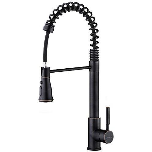 Soka Kitchen Faucet Oil Rubbed Bronze Commercial Kitchen Sink Faucet With Pull Down Sprayer Kitchen Faucet Bronze With Deck Plate Single Handle Modern Rv Kitchen Faucet Orb, 3 Function Laundry Faucet