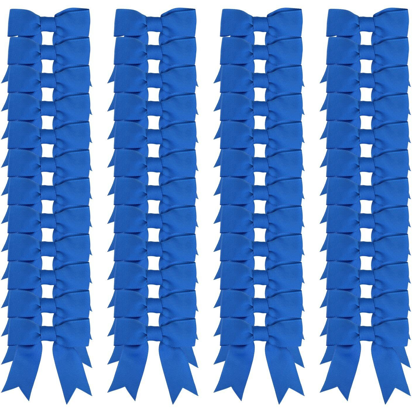 Meseey 50 Pcs 3 Inches Royal Blue Grosgrain Ribbon Twist Tie Bows Pretied Bows Premade Craft Bows For Treat Bags Gift Wrapping Basket Wedding Baby Shower Brithday Valentine 's Day Christmas Party
