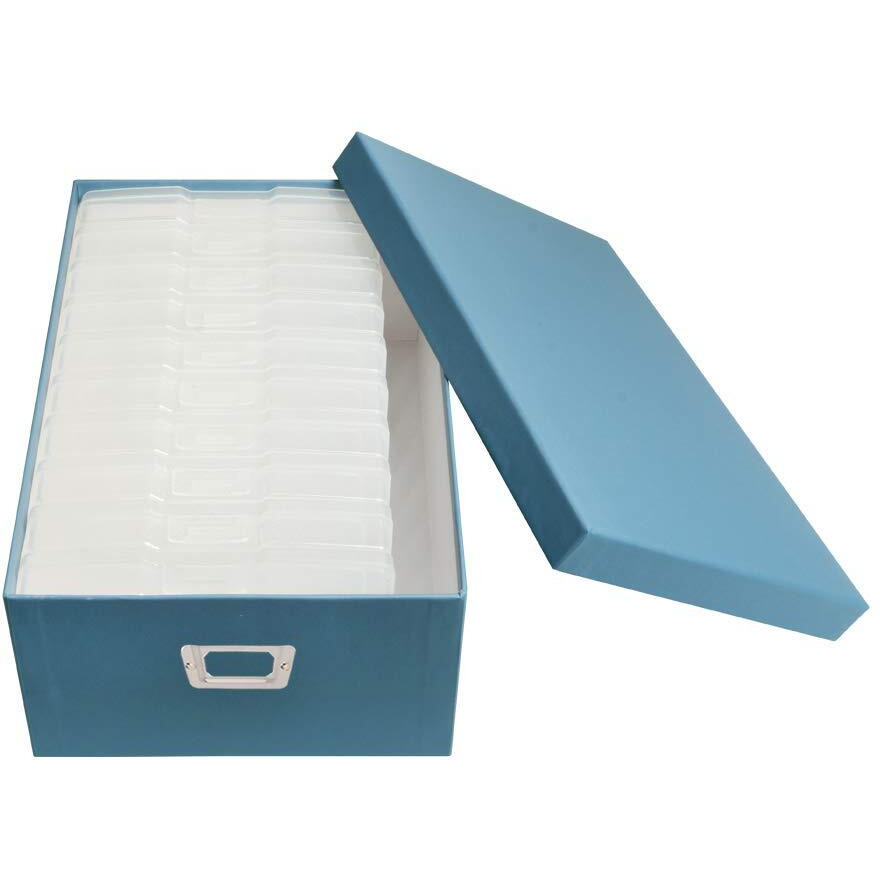 Novelinks Photo Case 4"" X 6"" Photo Storage Box - 10 Inner Picture Storage Container Photo Organizer Case Picture Box Storage Photo Craft Keeper (Sky Blue)