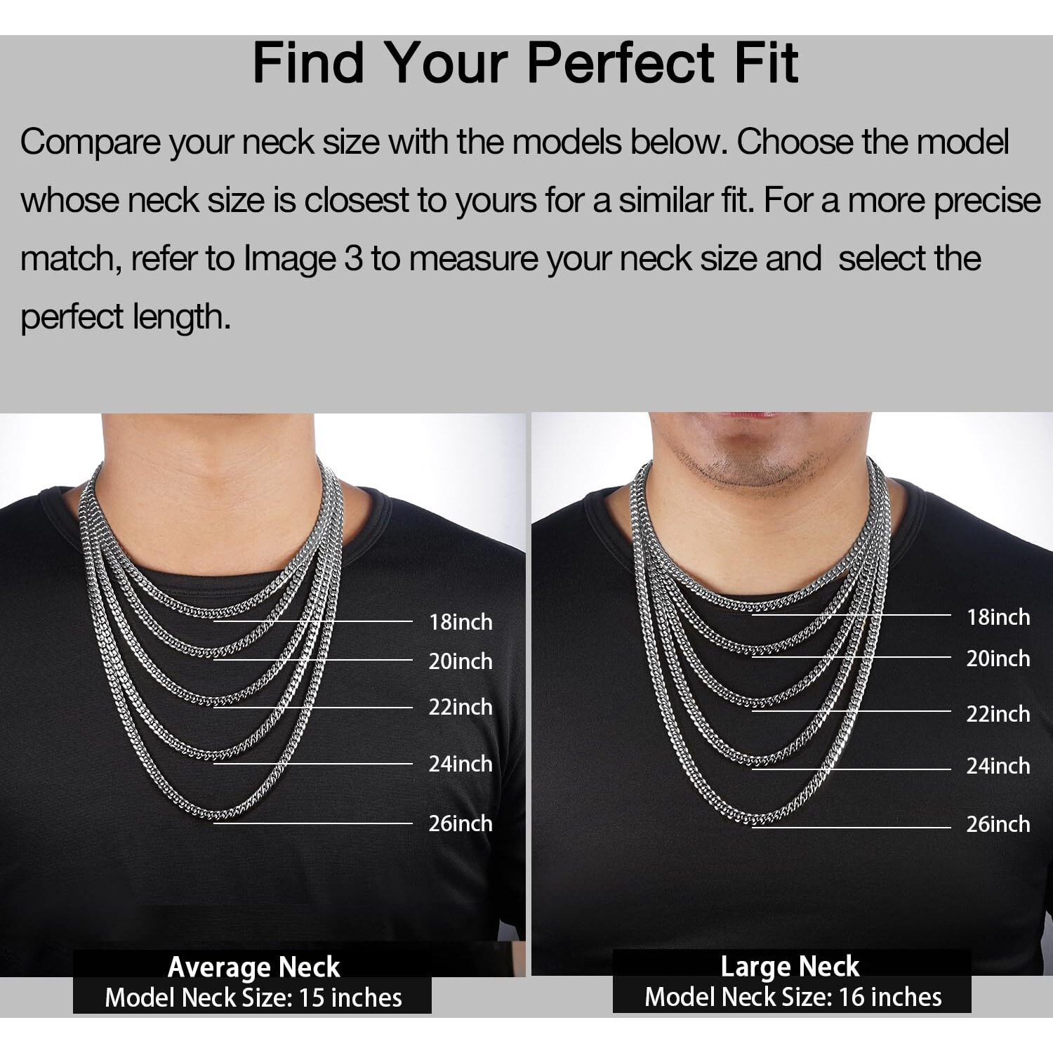 Momlovu Silver Chain For Men And Women Boys, 18K Gold Plated Men And Women 's Necklaces Chain Cuban Link Chain For Men And Women 4Mm/6Mm 18/20/22/24/26Inch